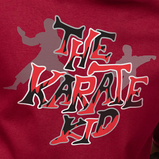 Karate Kid Men's Maroon Oversized Graphic Printed T-Shirt