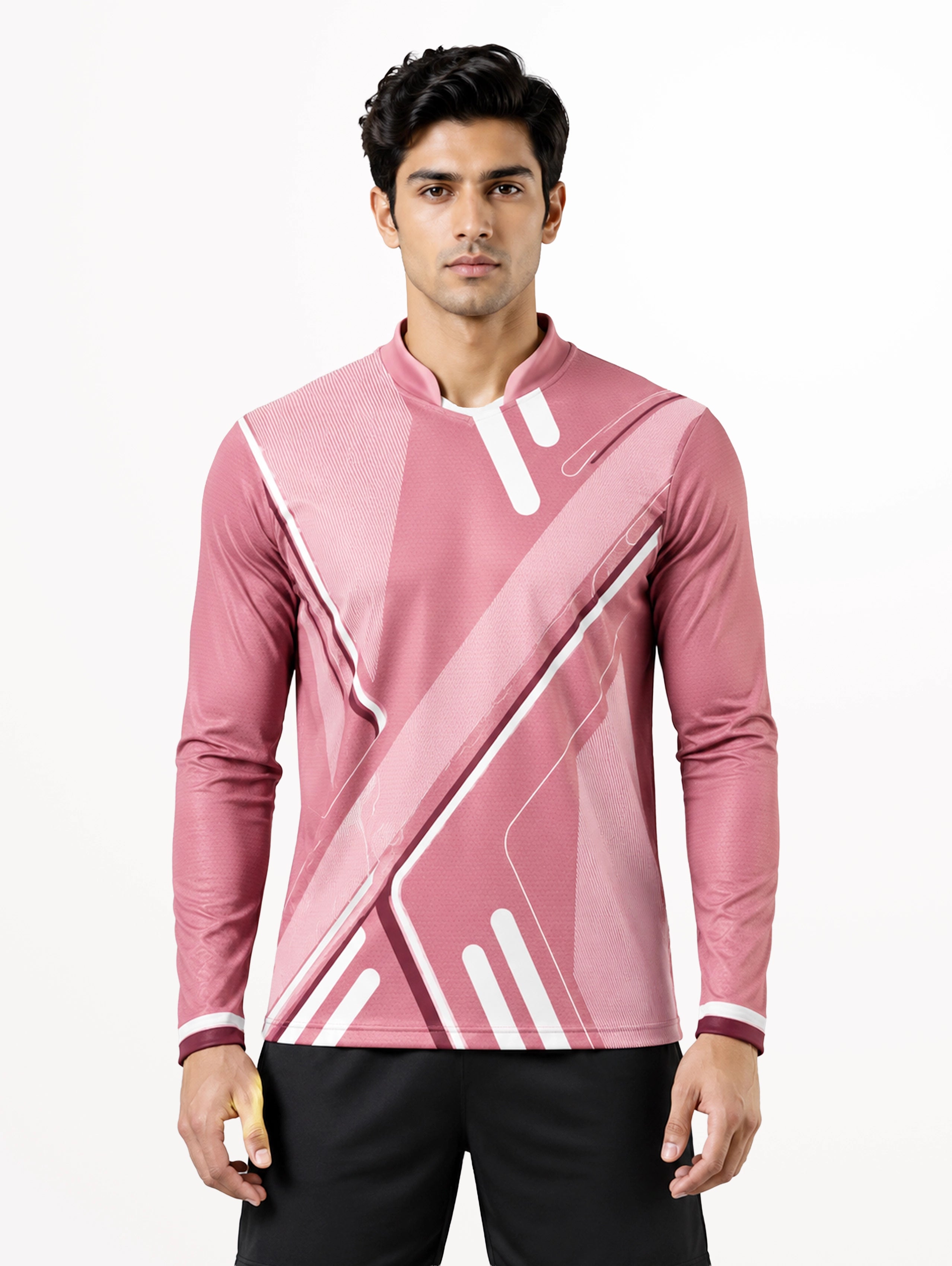 Mandarin Collar Full Sleeve Jersey