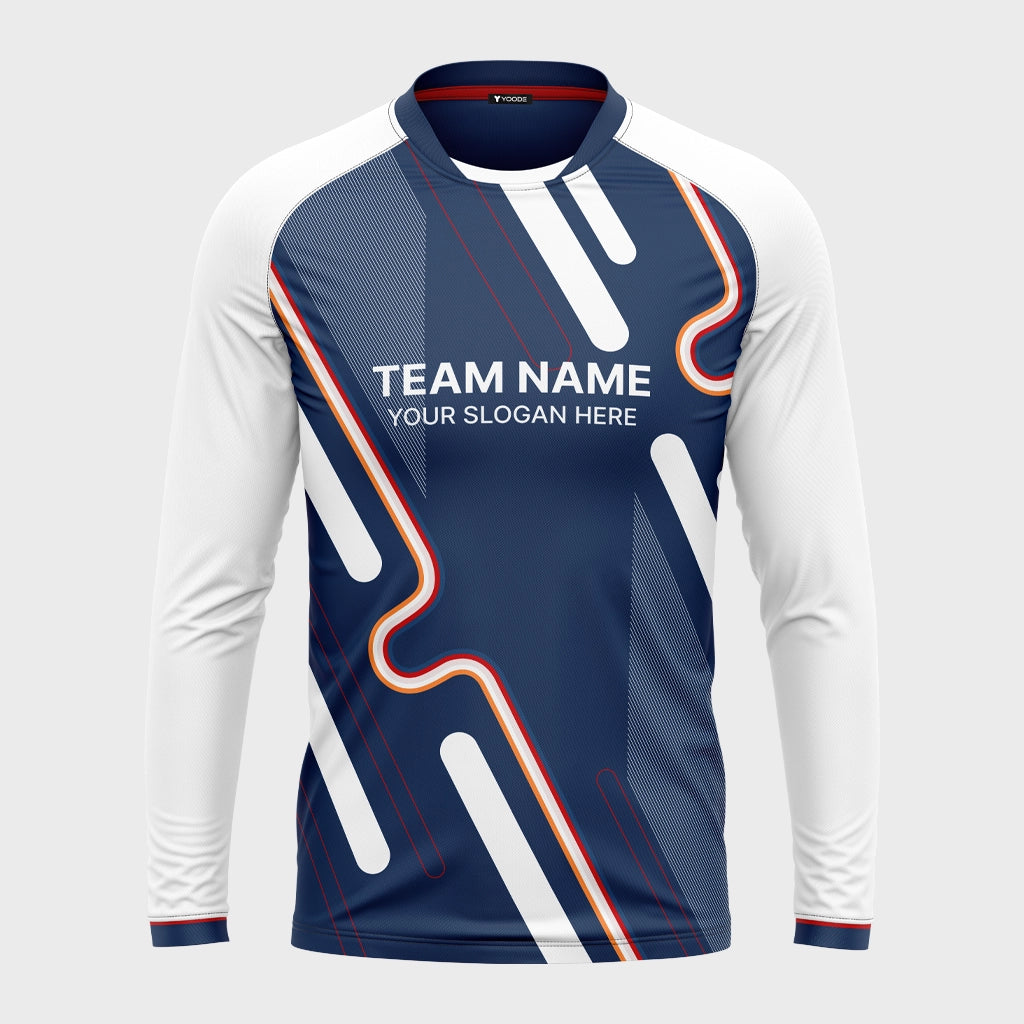 Mandarin Collar Raglan Full Sleeve Jersey