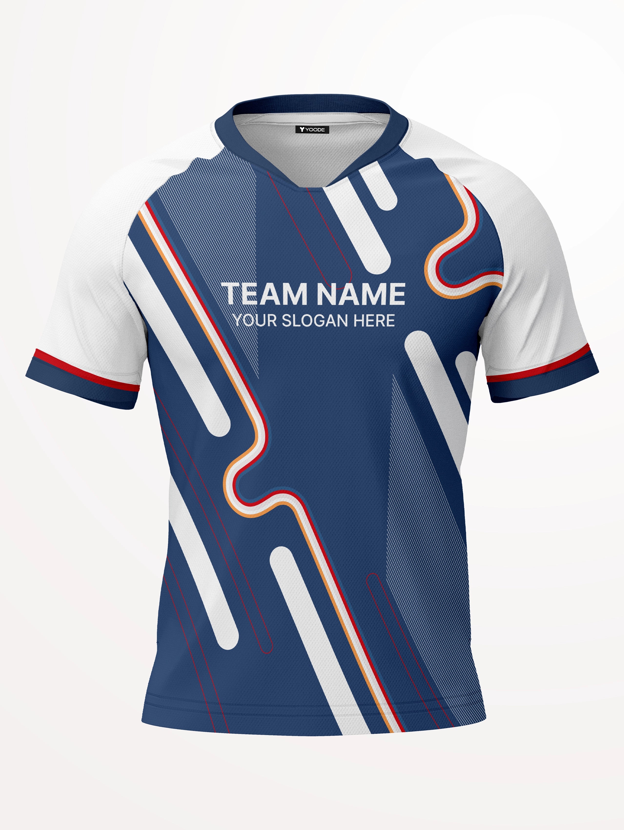 Mandarin Collar Raglan Half Sleeve Jersey