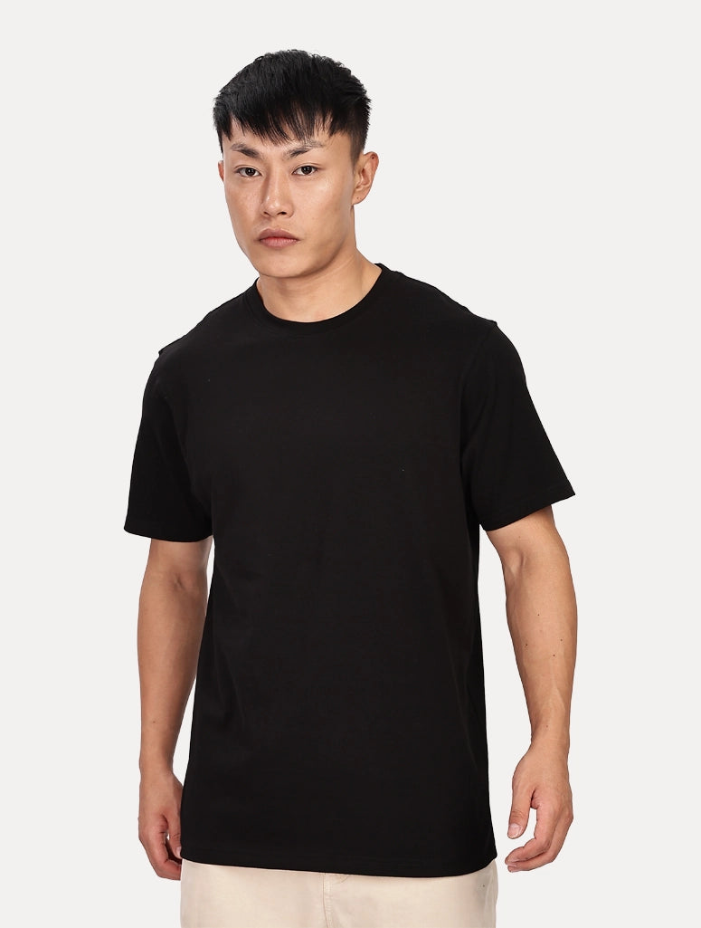 Custom Men’s Cotton Regular Fit Round Neck Half Sleeve T-Shirt - Black