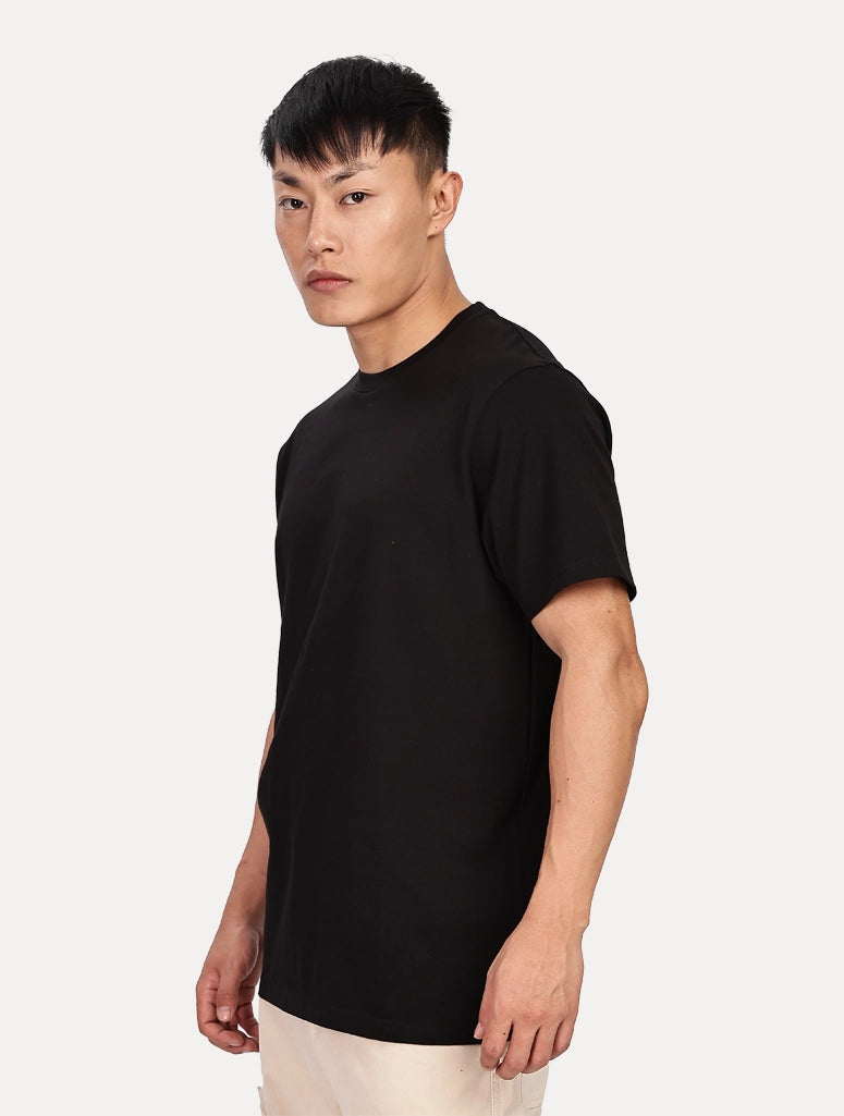 Custom Men’s Cotton Regular Fit Round Neck Half Sleeve T-Shirt - Black
