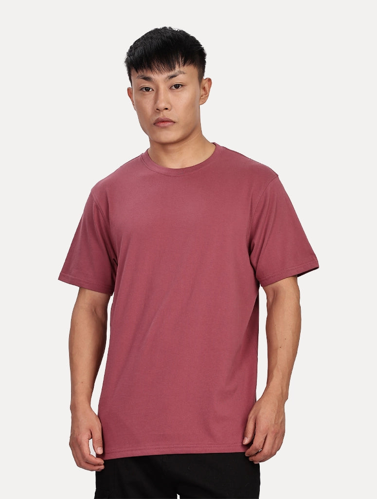 Custom Men’s Cotton Regular Fit Round Neck Half Sleeve T-Shirt - Tan Brown