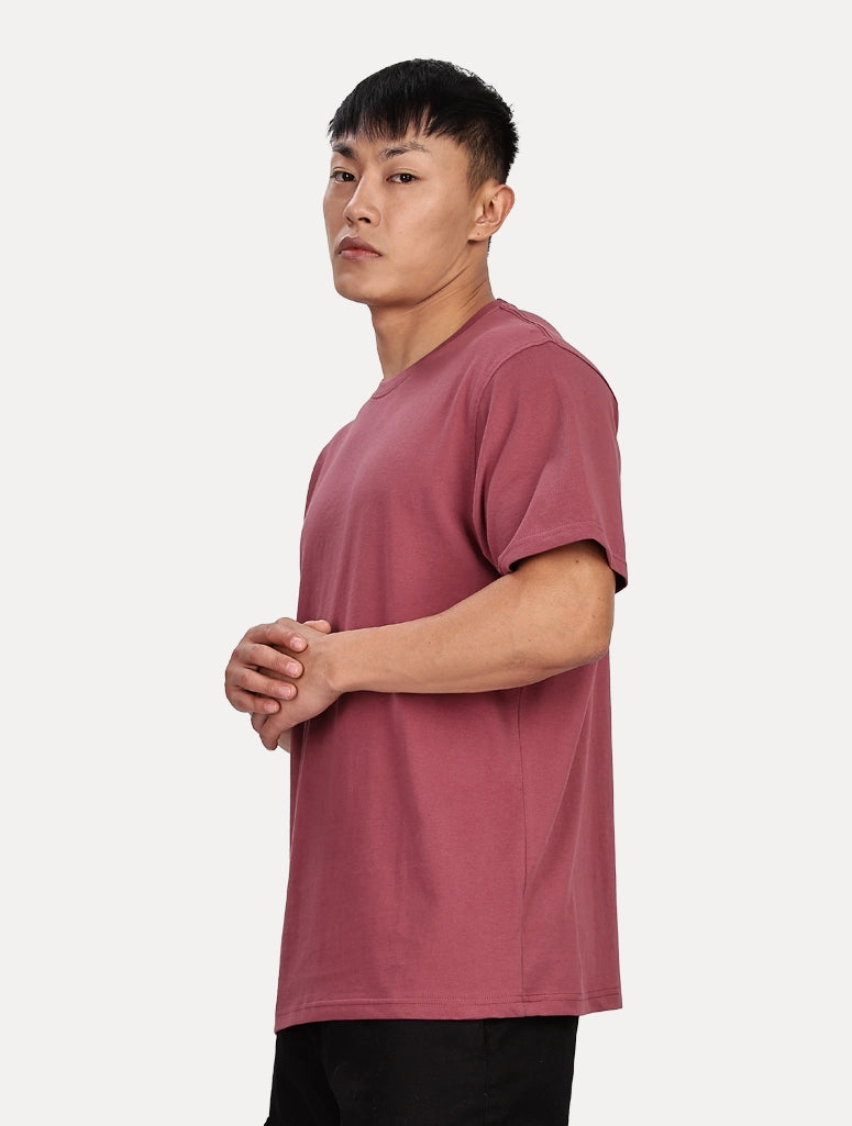 Custom Men’s Cotton Regular Fit Round Neck Half Sleeve T-Shirt - Tan Brown