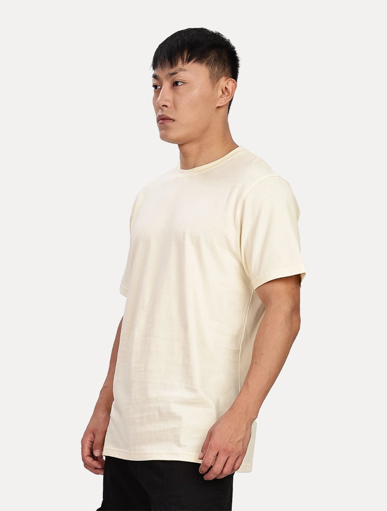 Custom Men’s Cotton Regular Fit Round Neck Half Sleeve T-Shirt - Off White