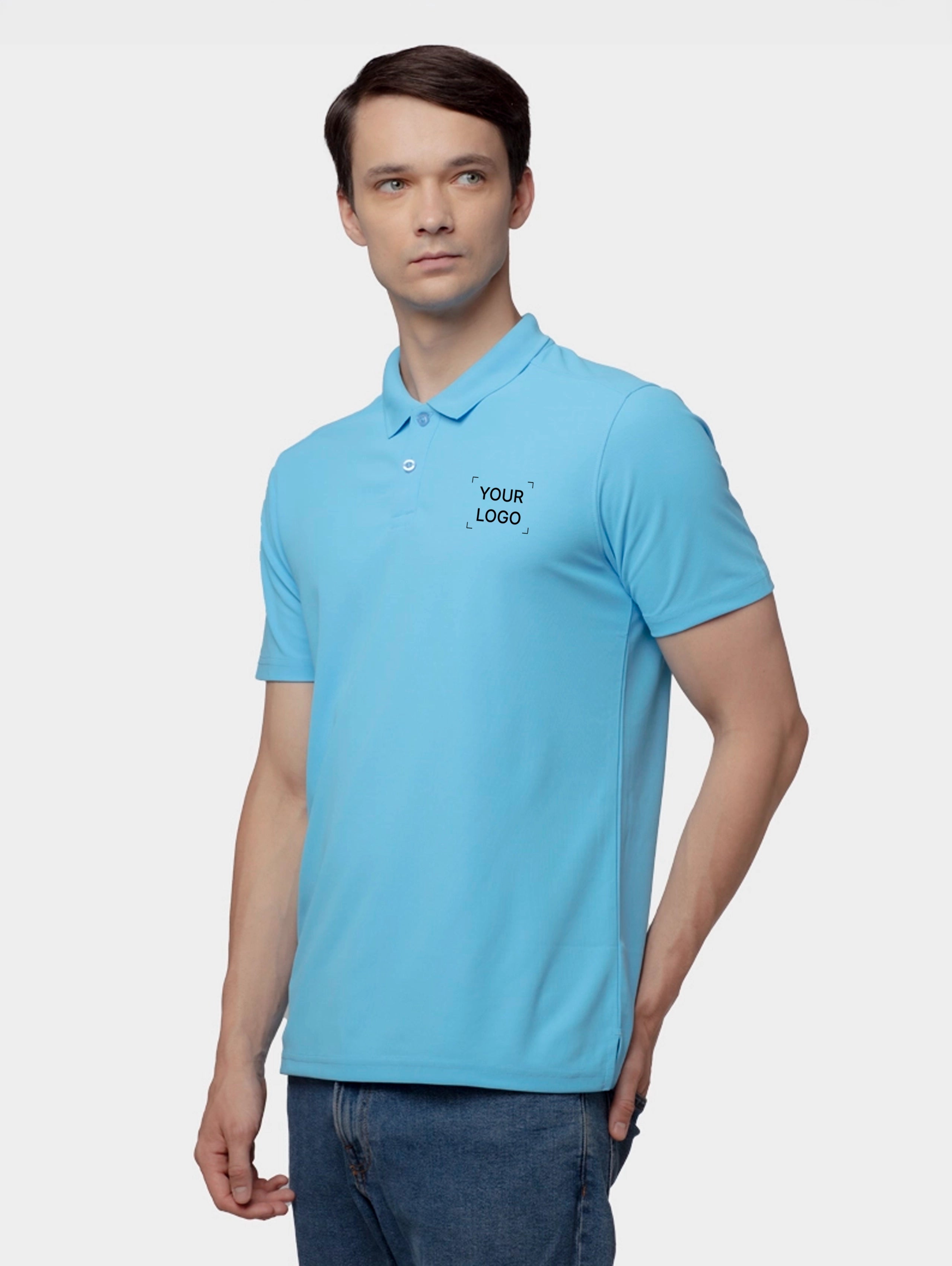 Men's Performance Polo - Sky Blue