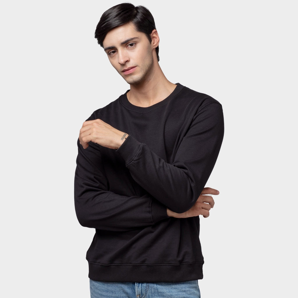 Men's Cotton Sweatshirt - Black