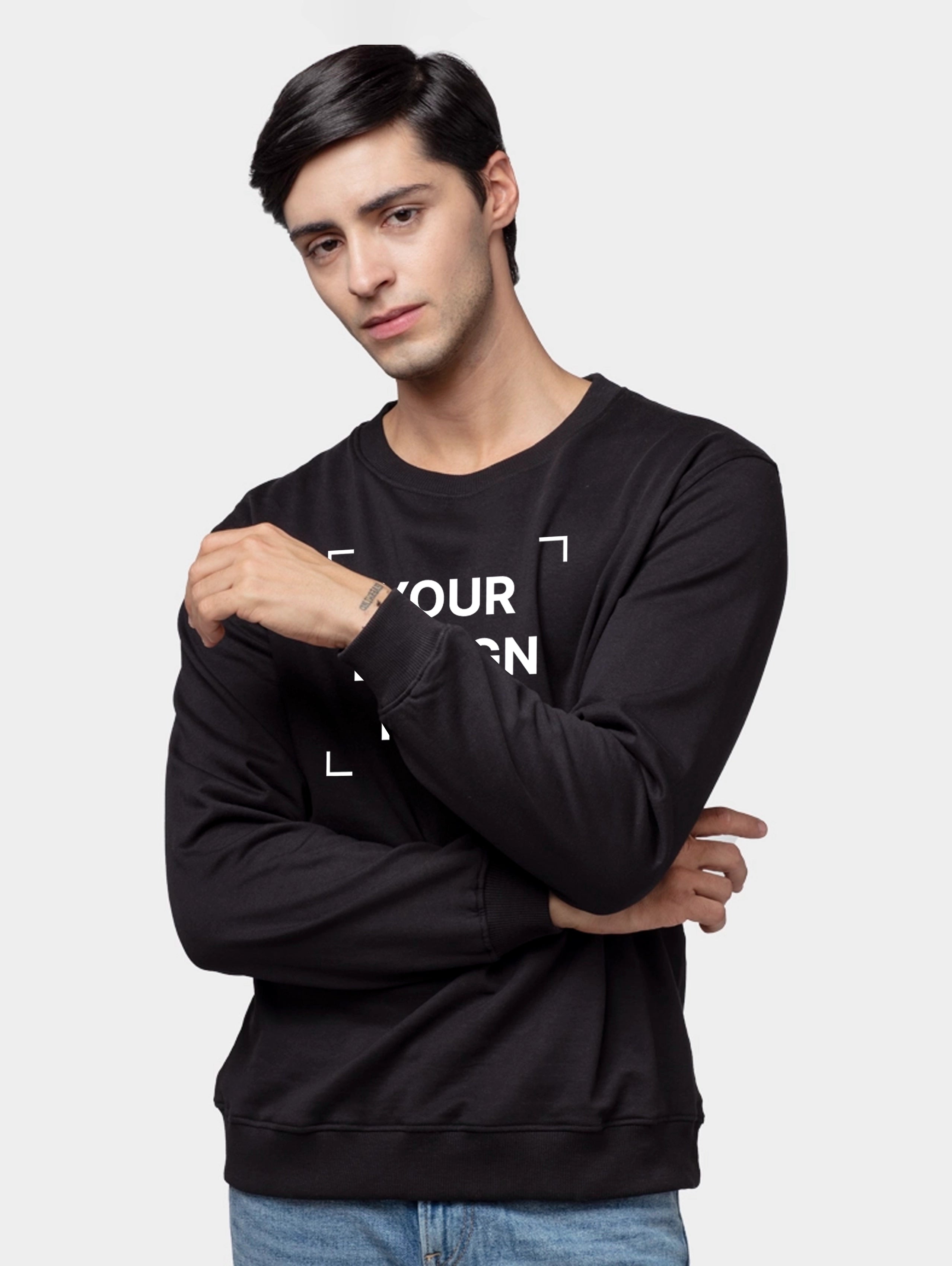 Men's Cotton Sweatshirt - Black