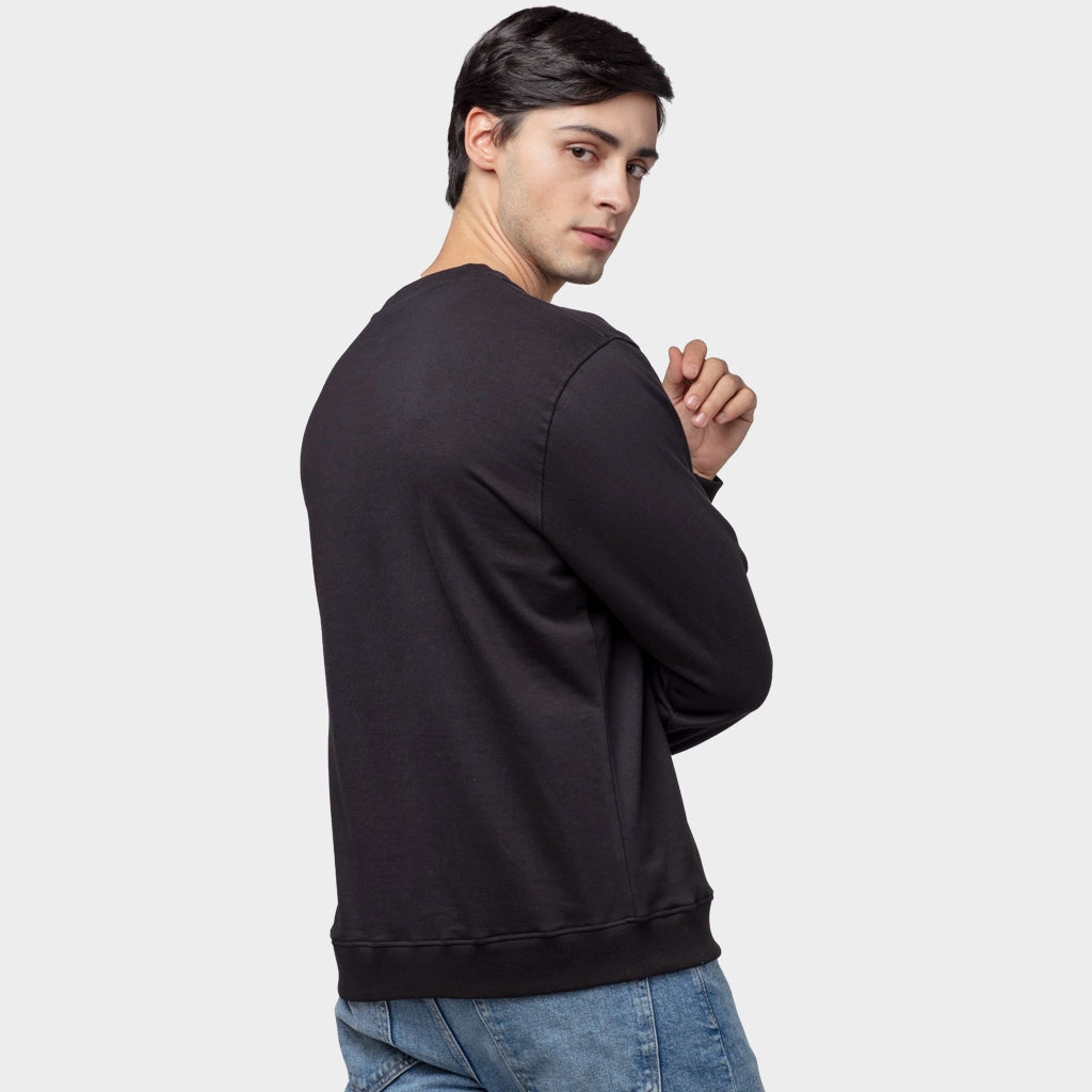 Men's Cotton Sweatshirt - Black