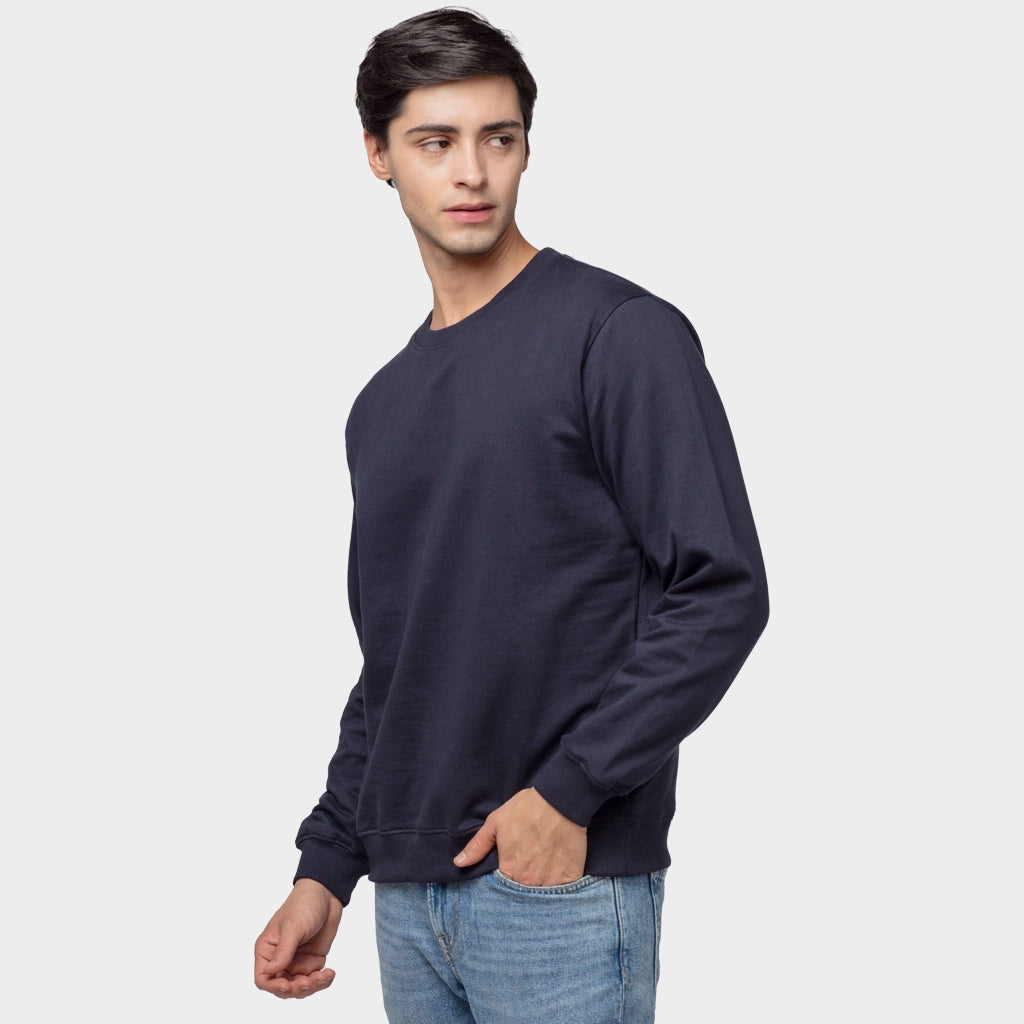 Men's Cotton Sweatshirt - Navy