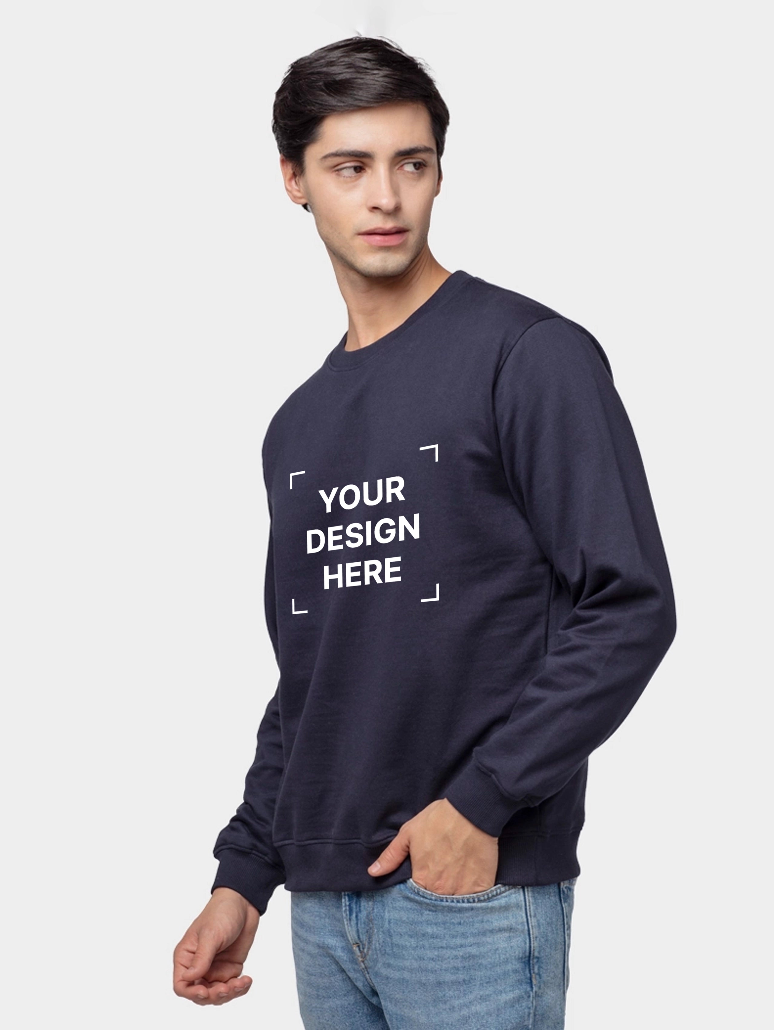 Men's Cotton Sweatshirt - Navy