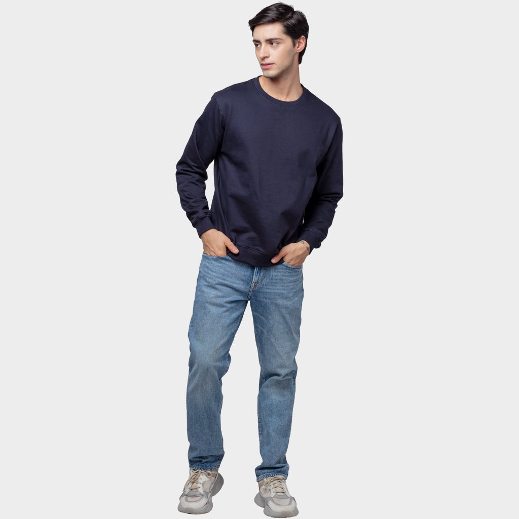 Men's Cotton Sweatshirt - Navy