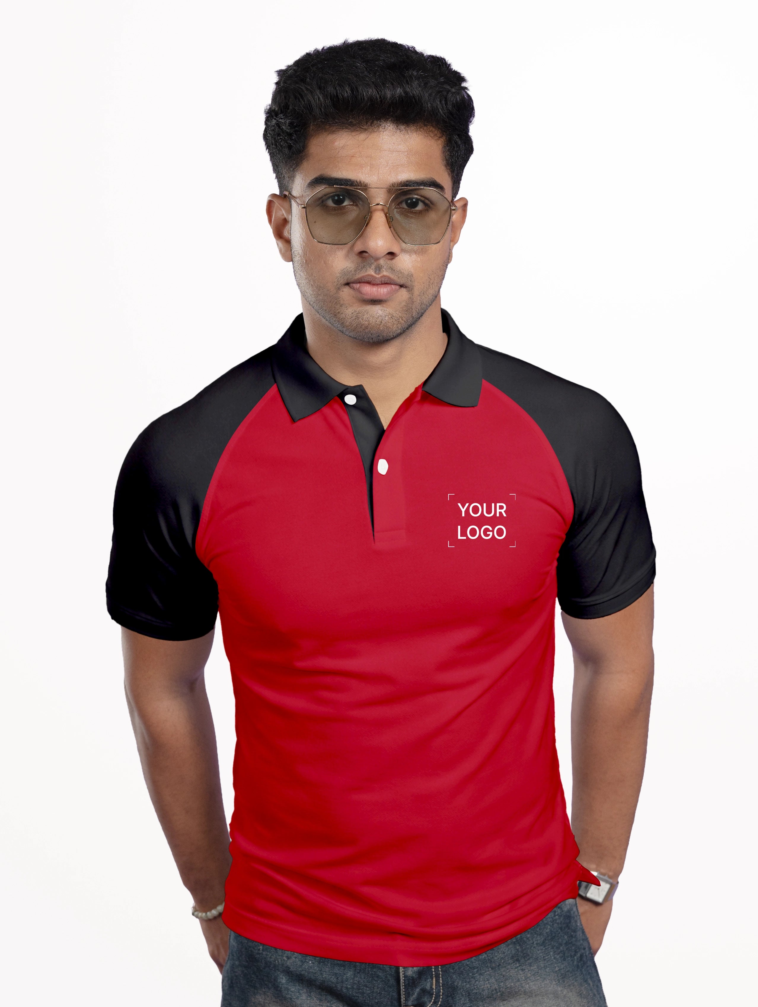 Men's Raglan Sleeve Performance Polo - Arrow Red