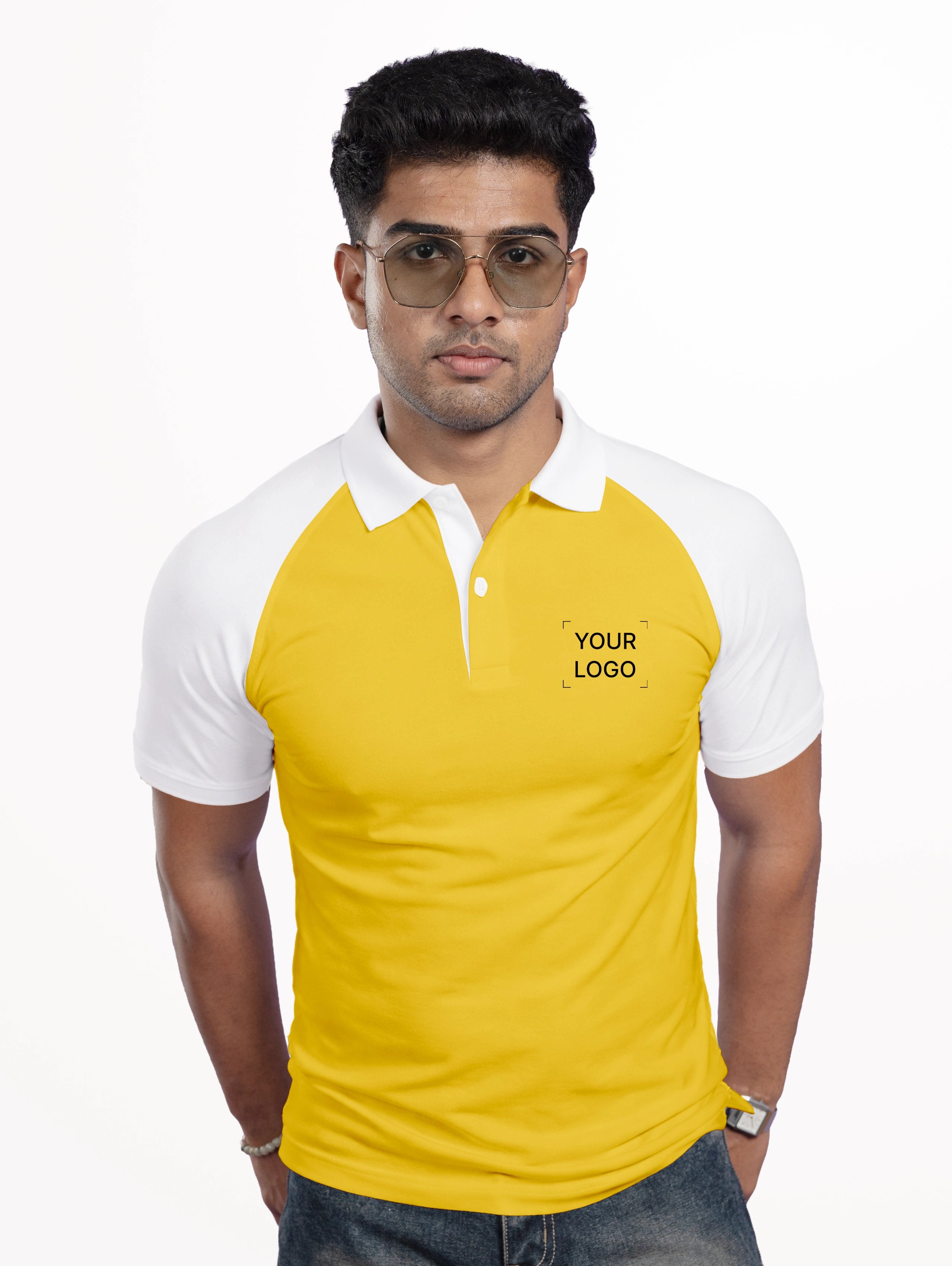 Men's Raglan Sleeve Performance Polo - Golden Yellow