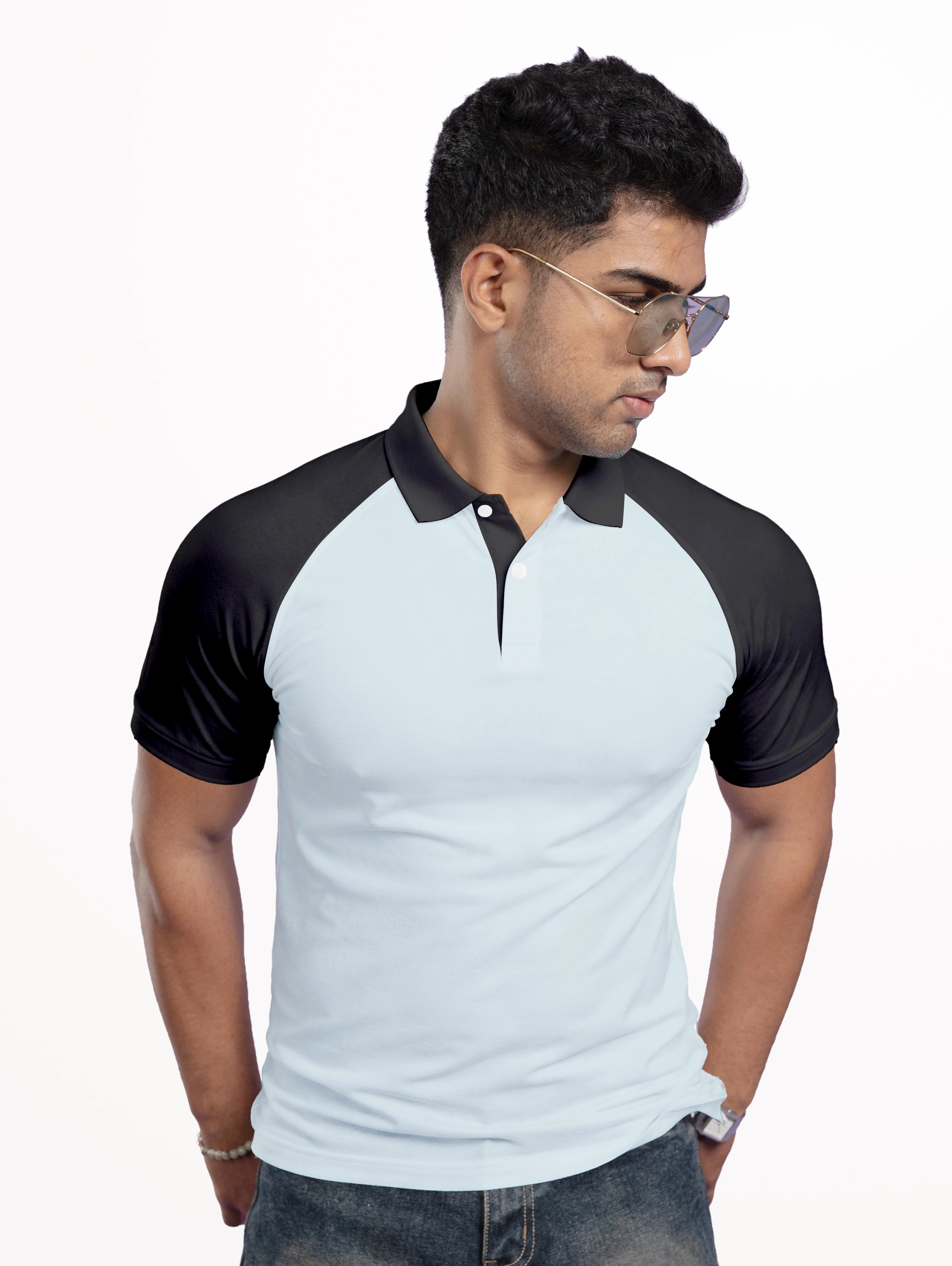 Men's Raglan Sleeve Performance Polo - Ice Green