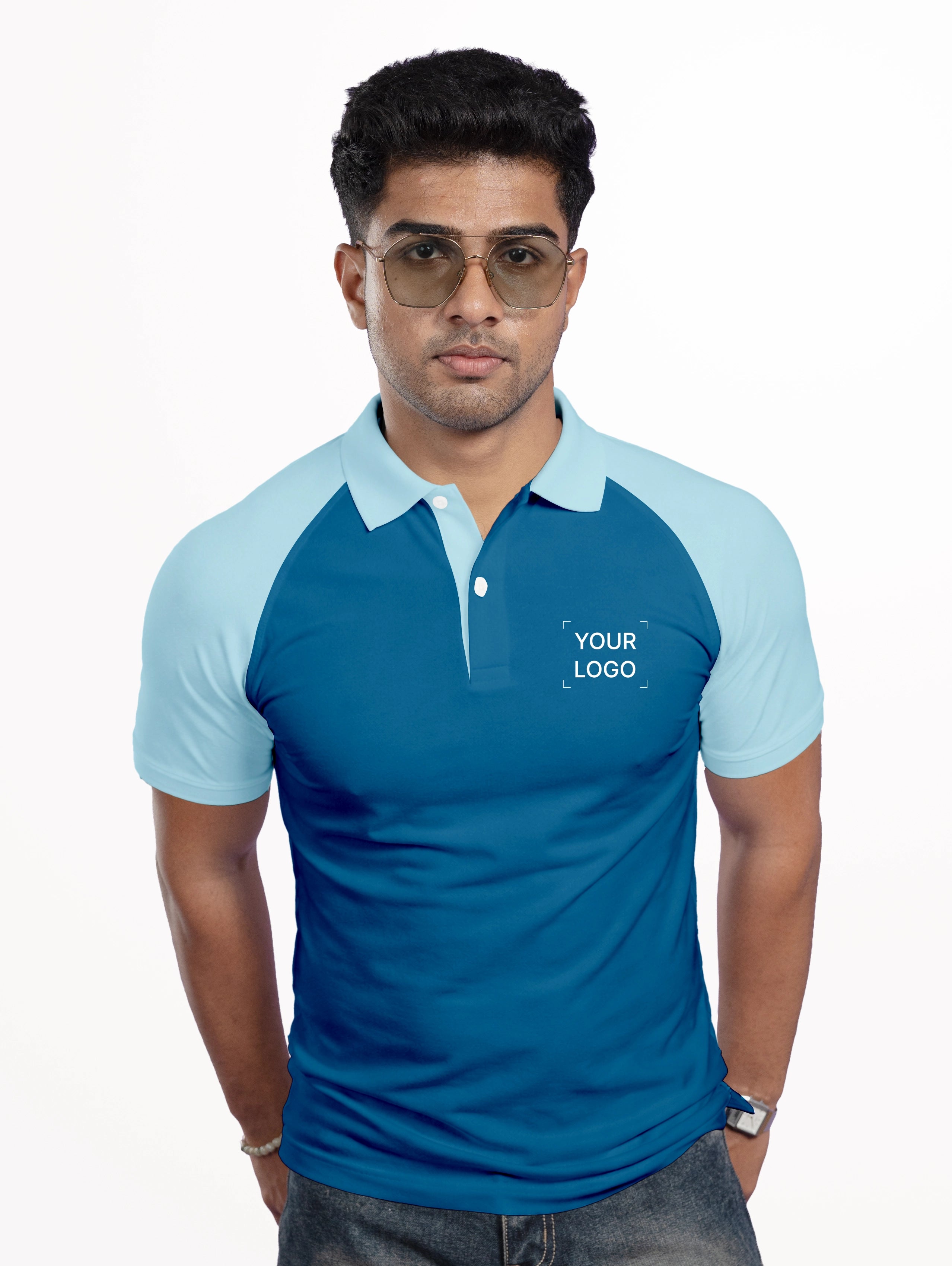 Men's Raglan Sleeve Performance Polo - Rama Blue