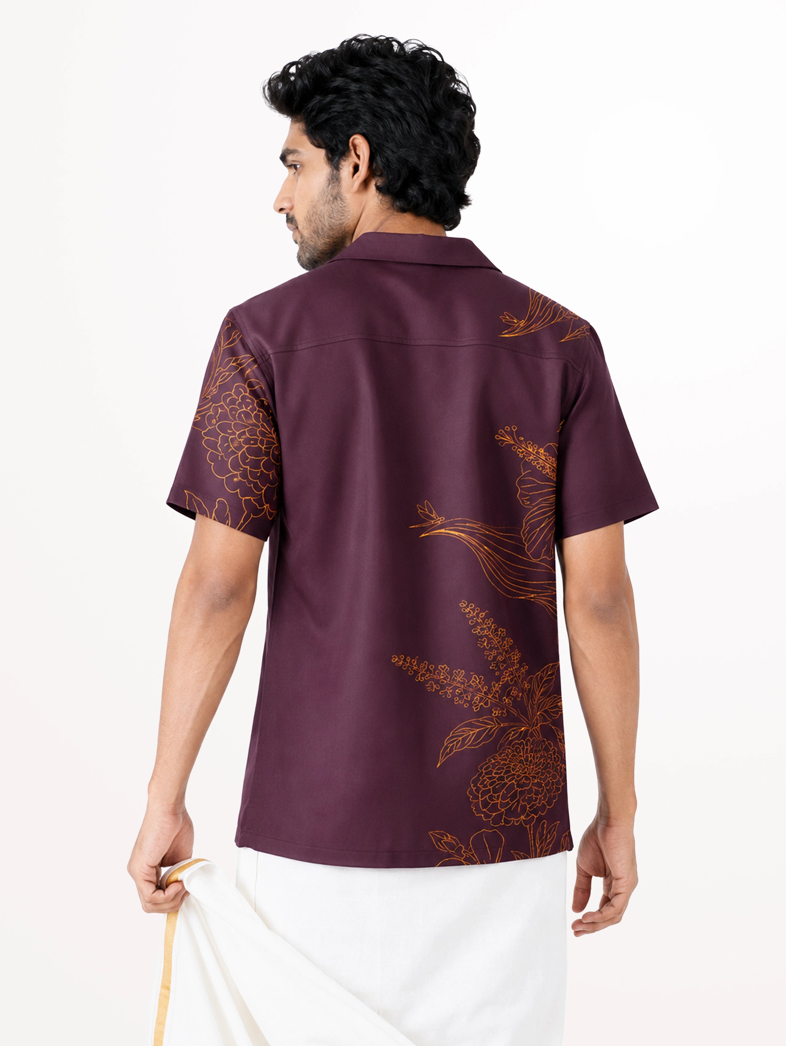 Men's Thiruvonam Cuban Collar Shirt