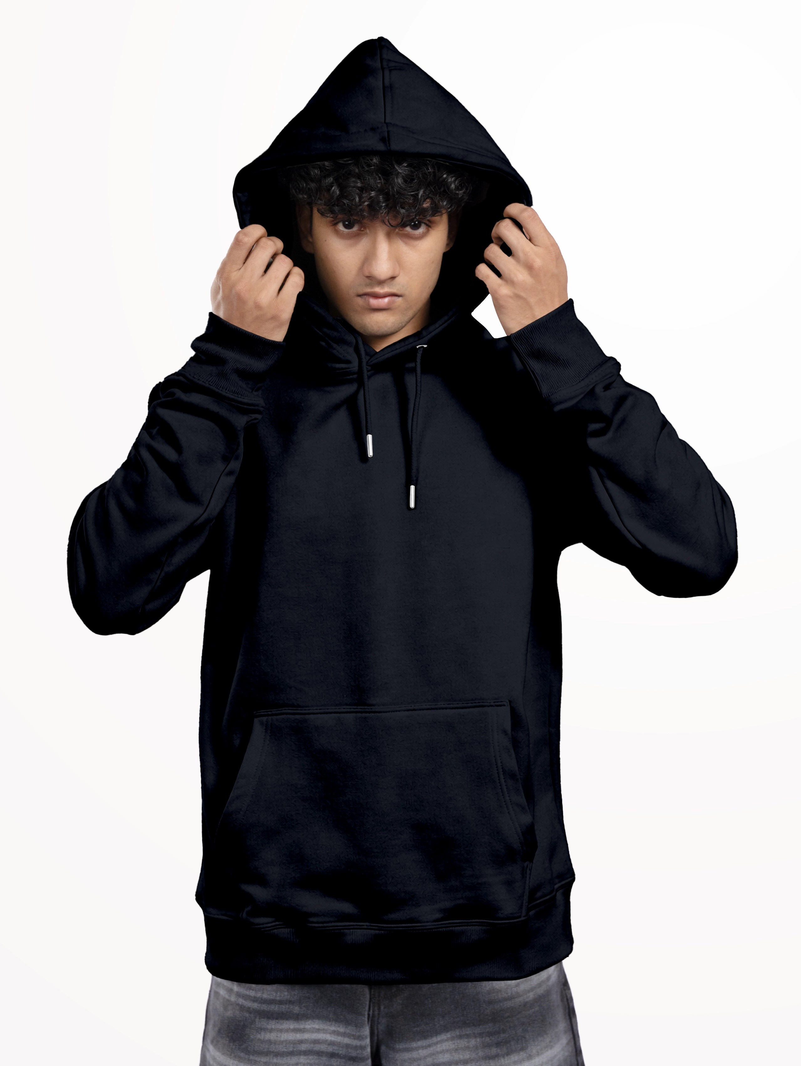 Men's Blend Pullover Hoodie - Black
