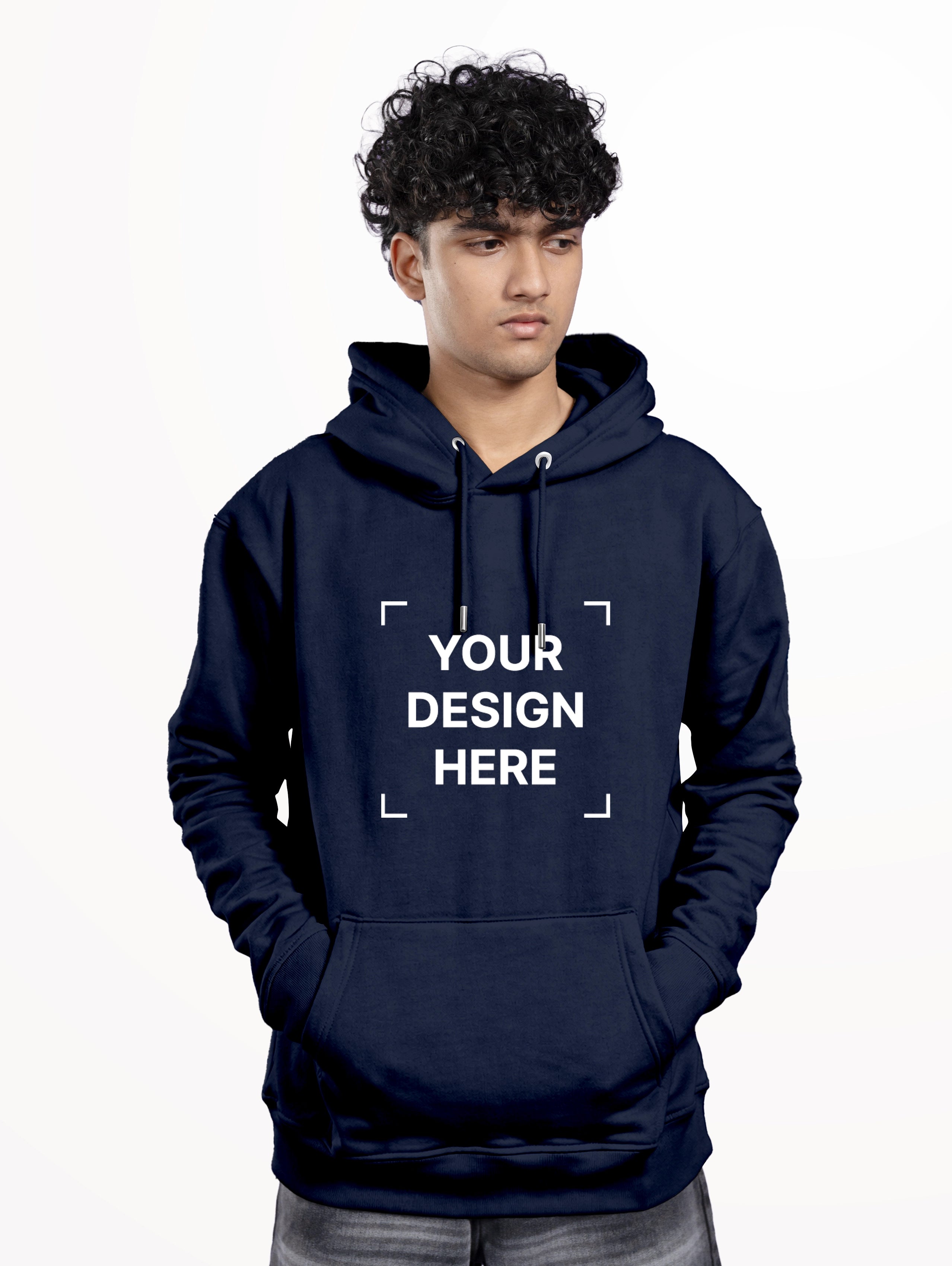 Men's Blend Pullover Hoodie - Navy Blue