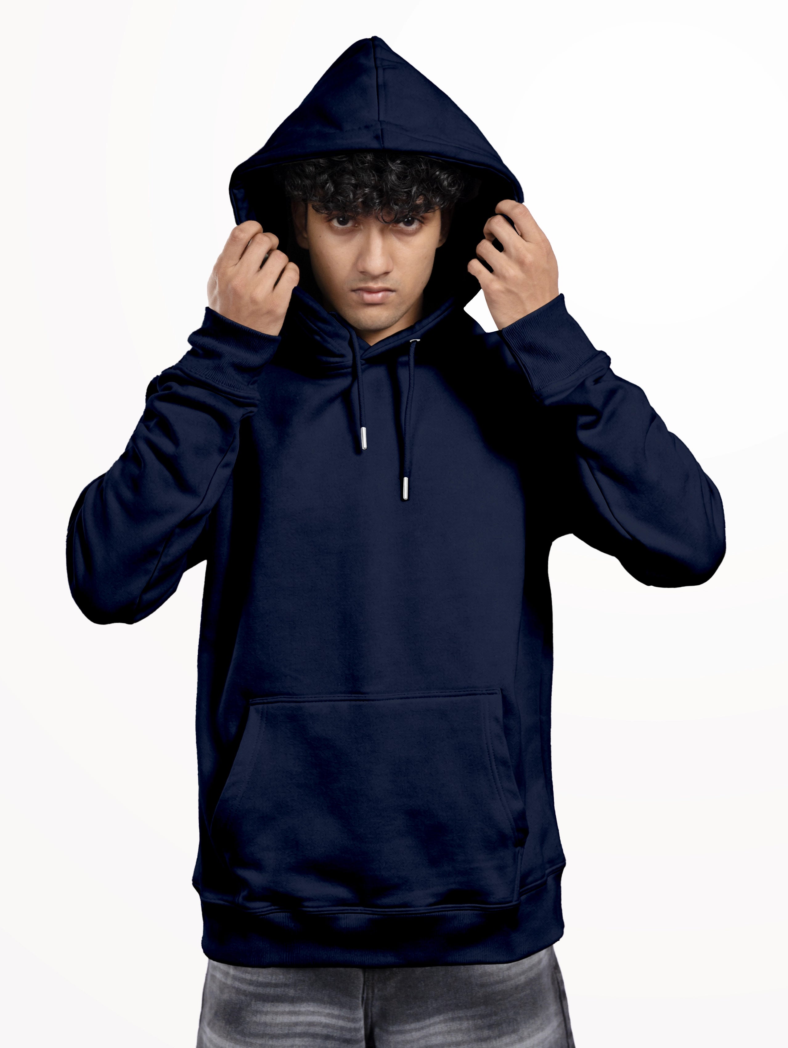 Men's Blend Pullover Hoodie - Navy Blue