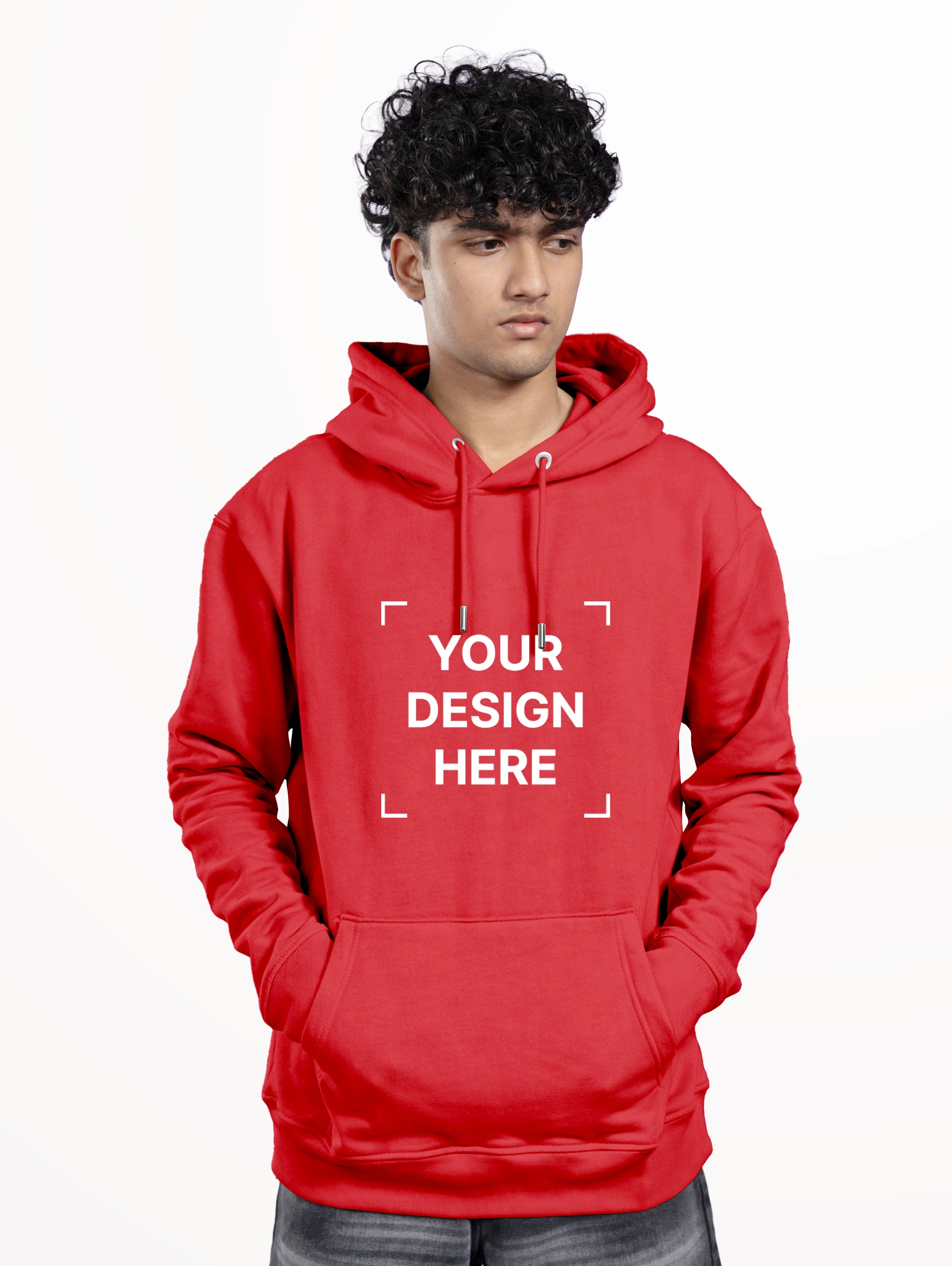 Men's Blend Pullover Hoodie - Red