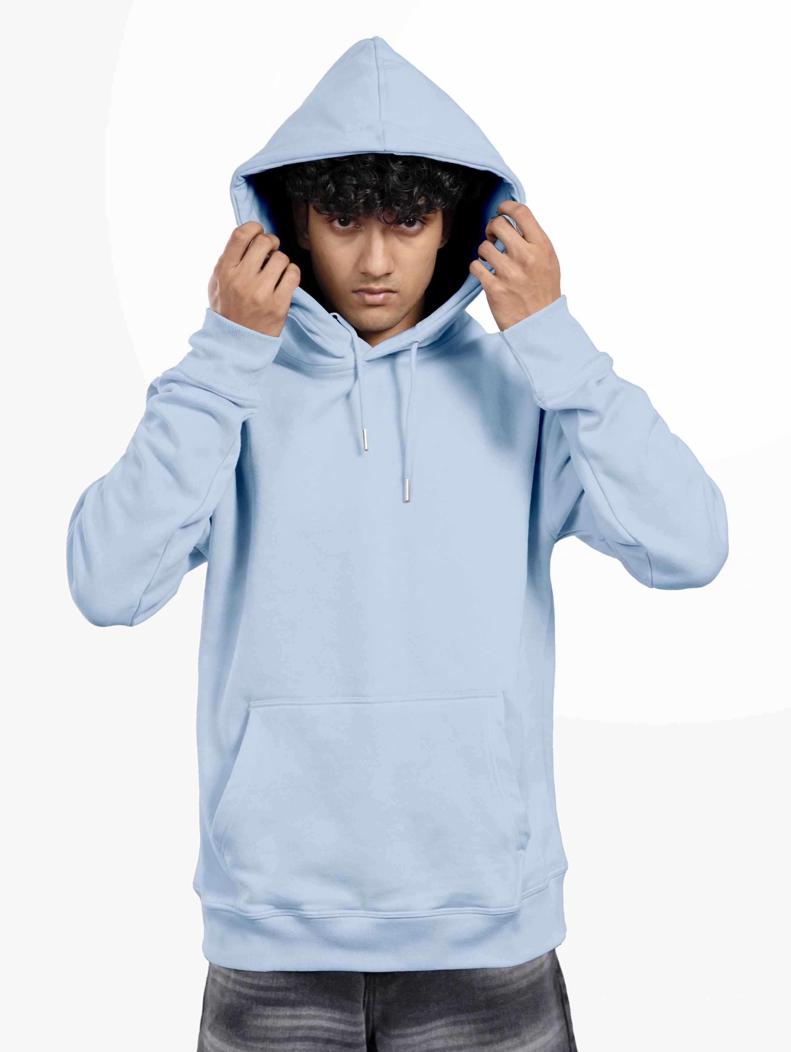 Men's Blend Pullover Hoodie - Sky Blue