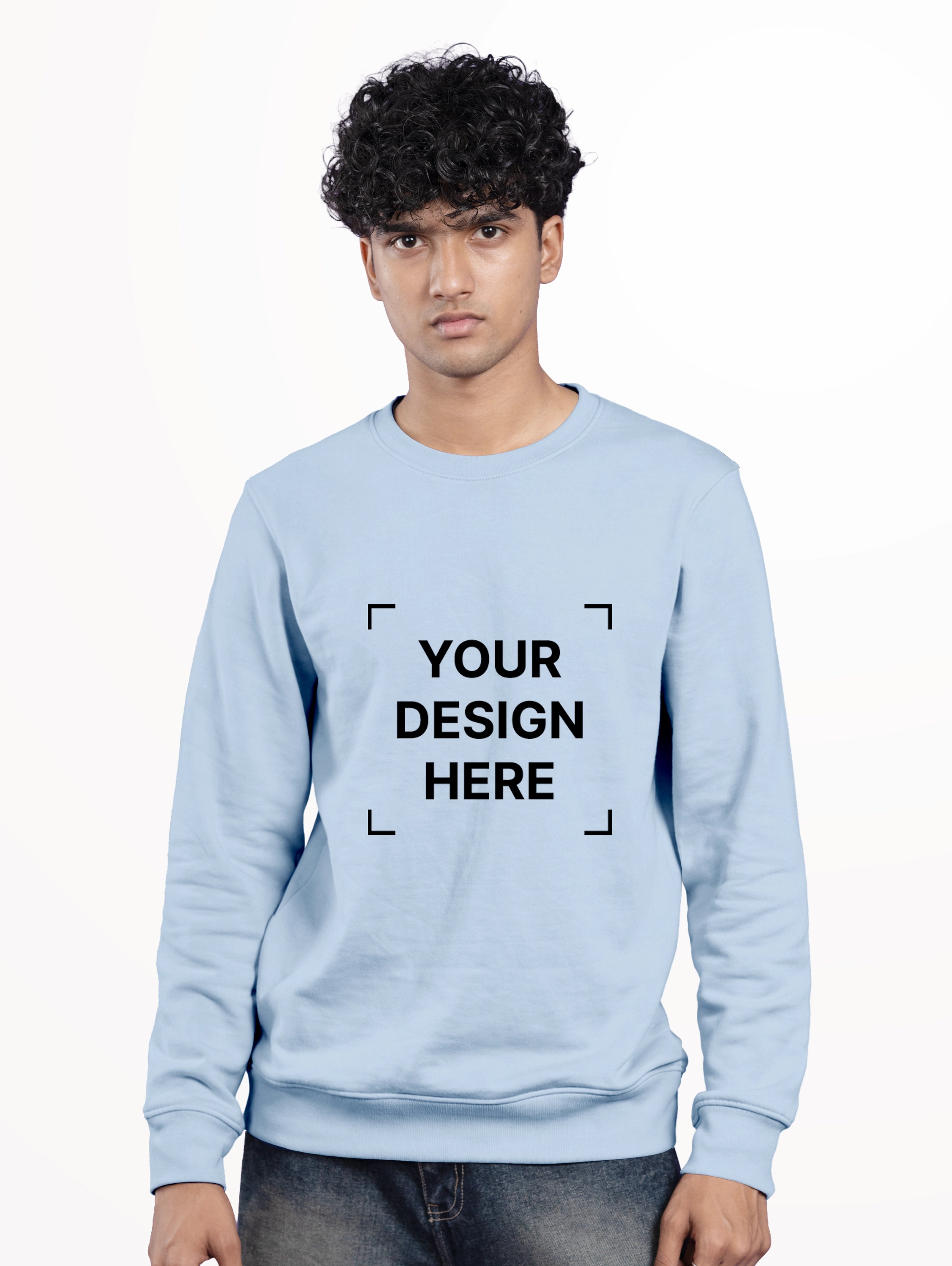 Men's Blend Sweatshirt - Sky Blue