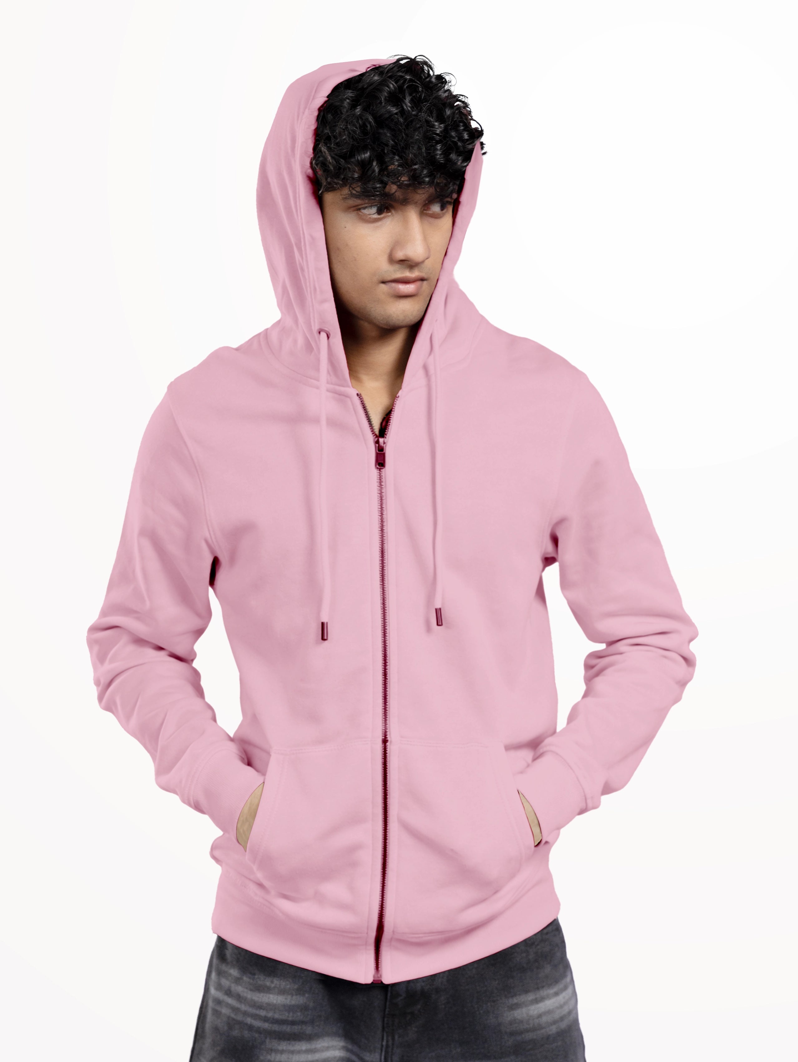 Men's Blend Zipper Hoodie - Woodrose