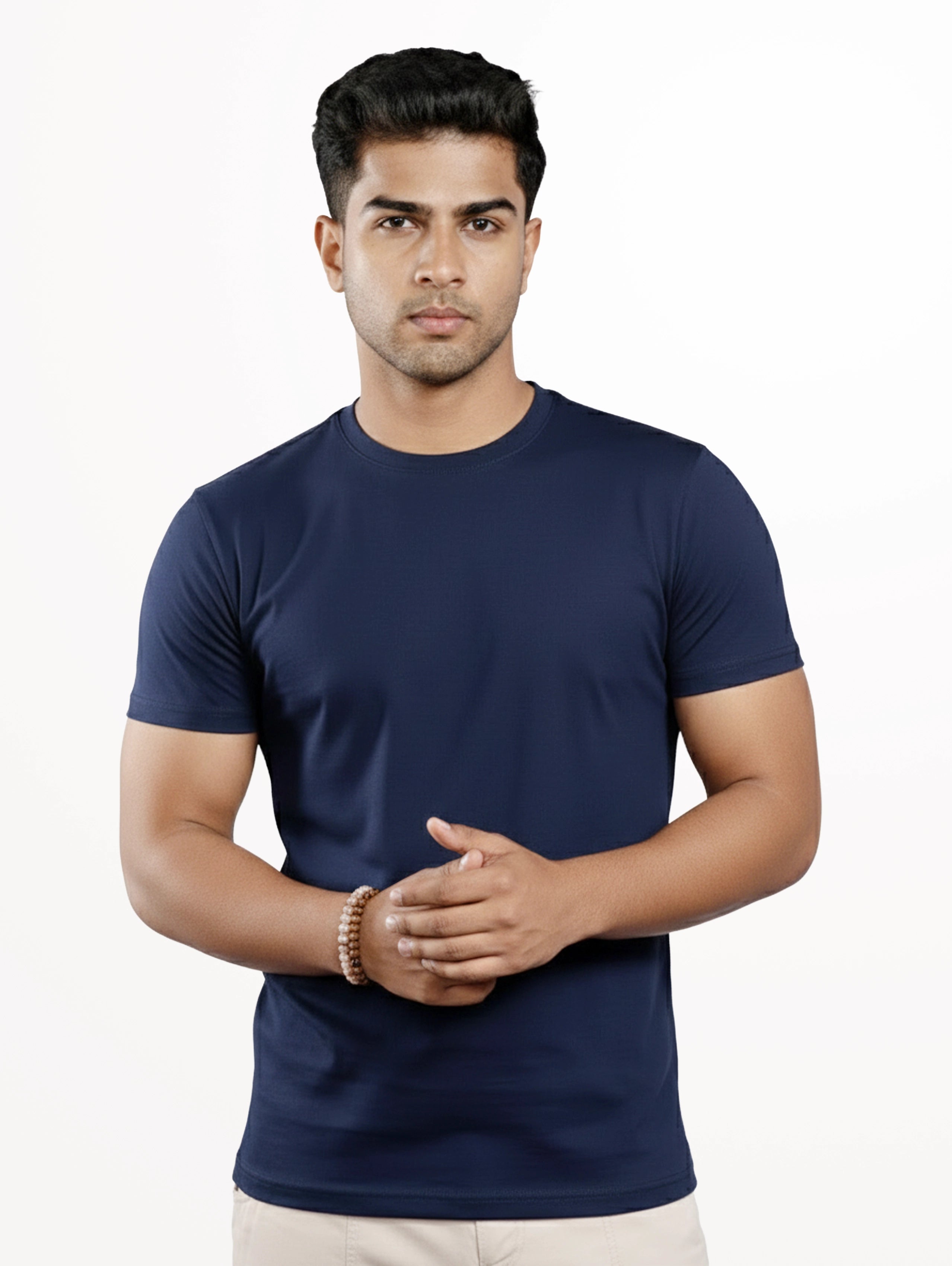Men's Core Cotton Half Sleeve T-Shirt - Navy