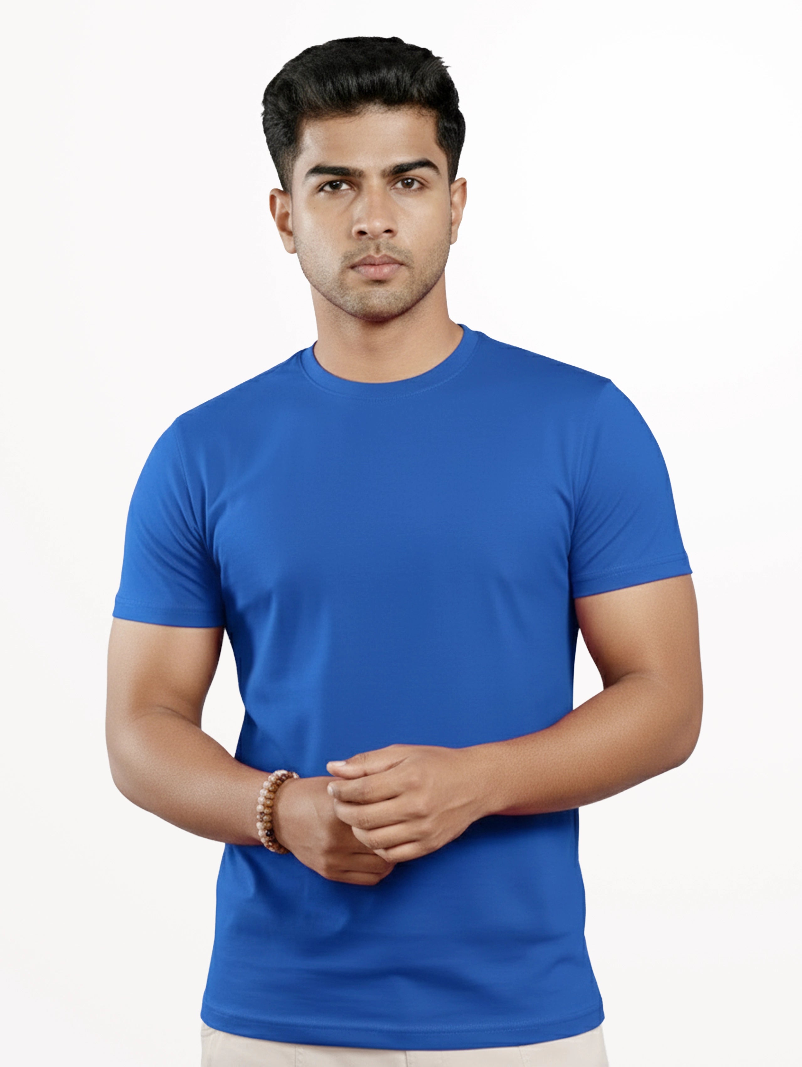 Men's Core Cotton Half Sleeve T-Shirt - Royal Blue
