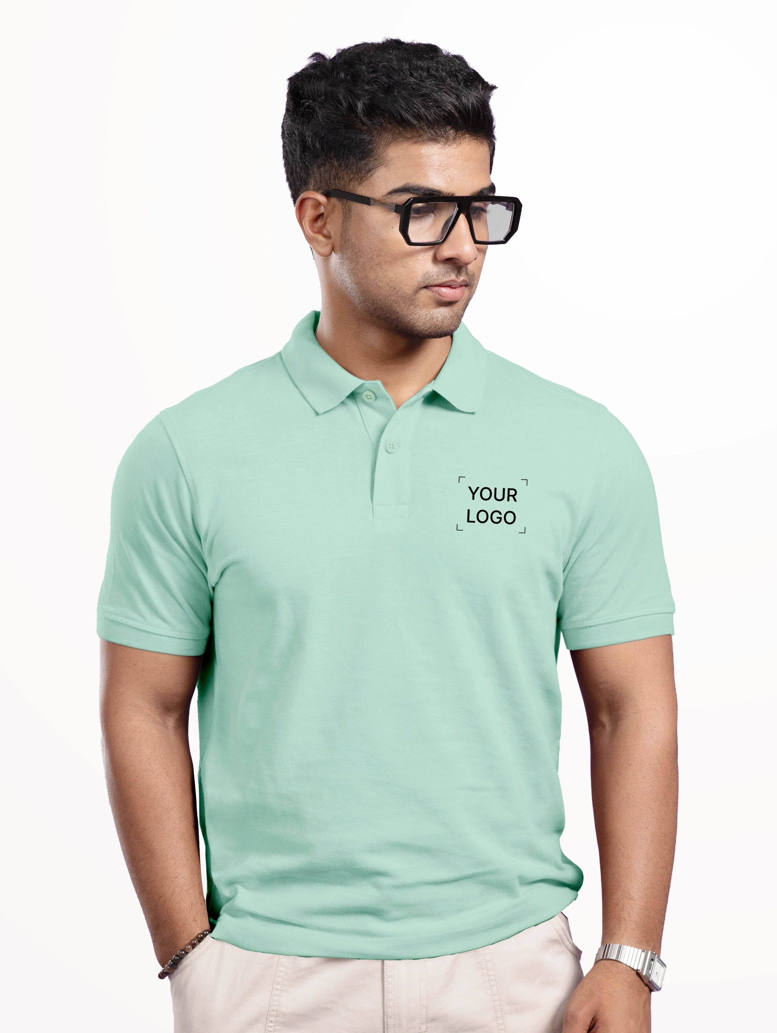 Men's Cotton Polo - Pista Green