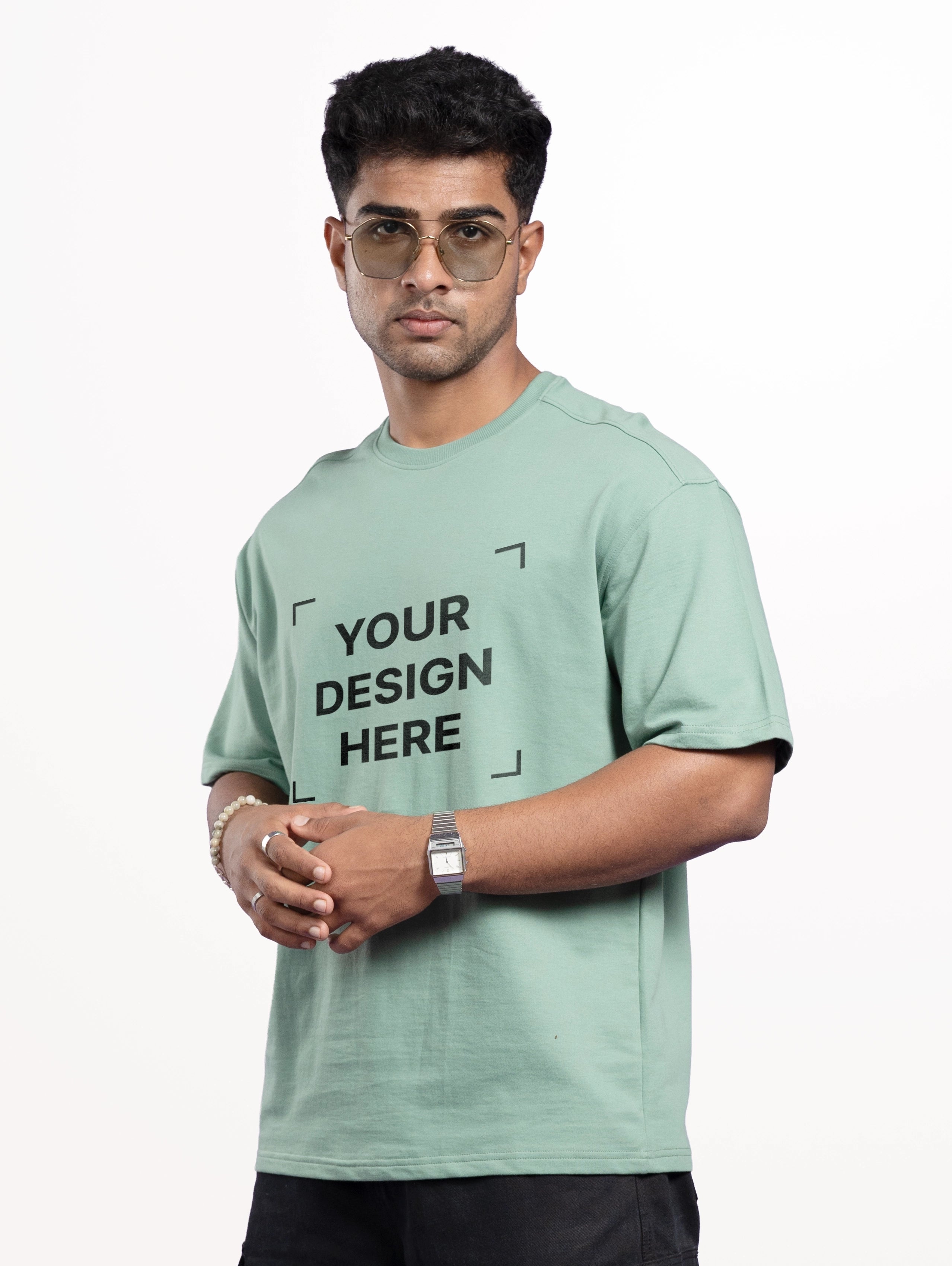 French Terry Oversized T-Shirt - Pista