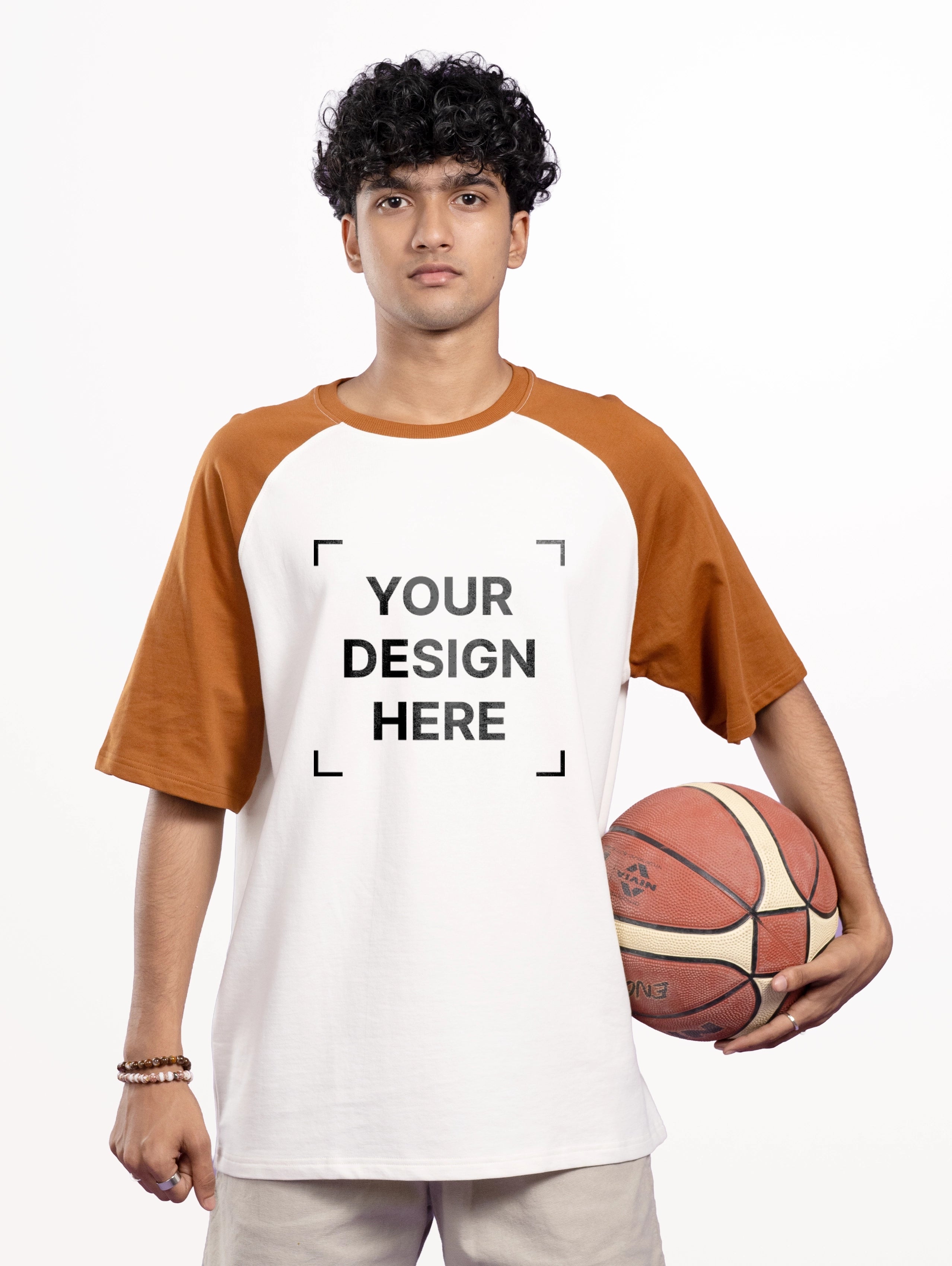 French Terry Raglan Sleeve Oversized T-Shirt - Off White