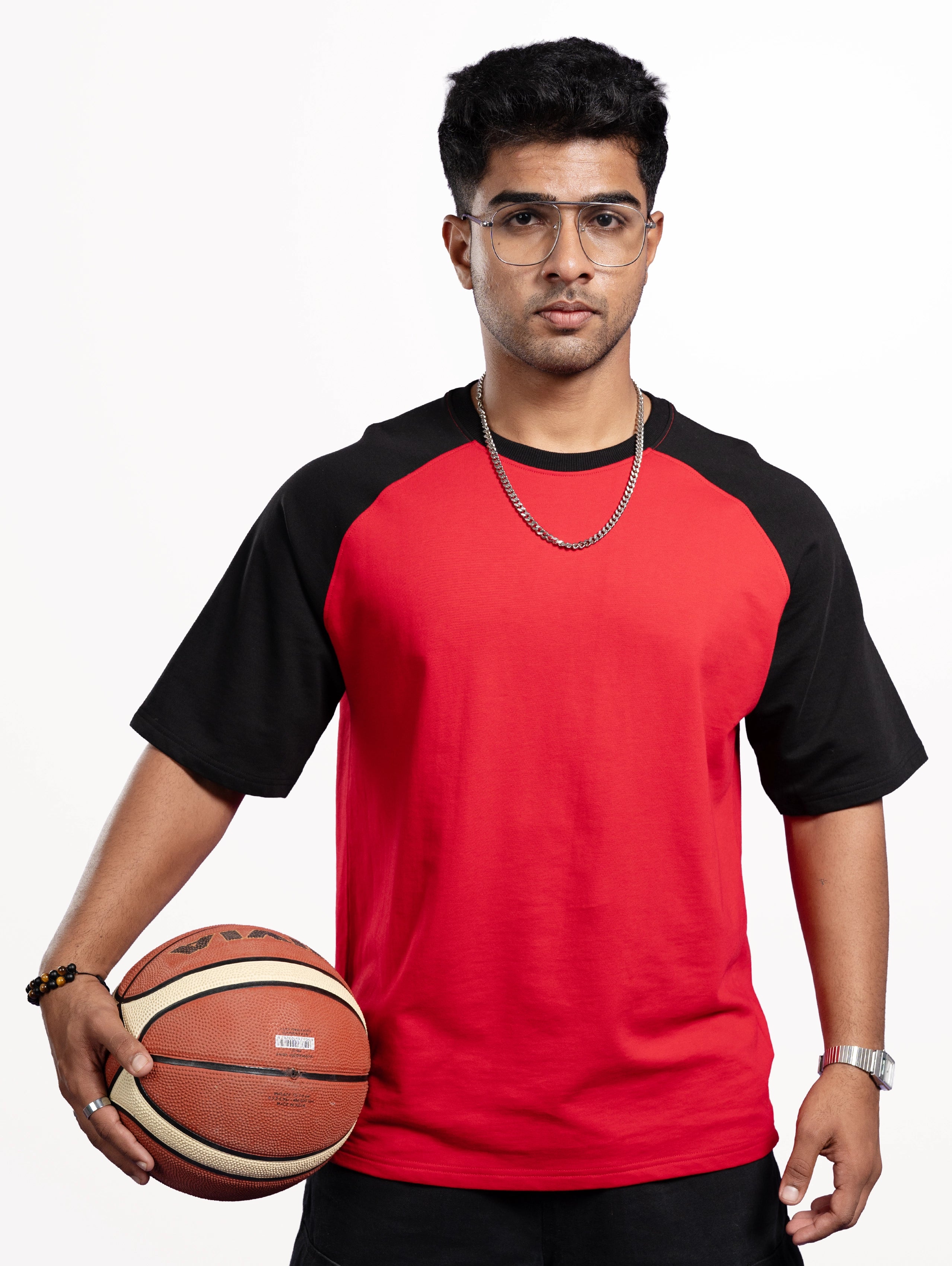 Men's Oversized Crew Neck Raglan T-Shirt