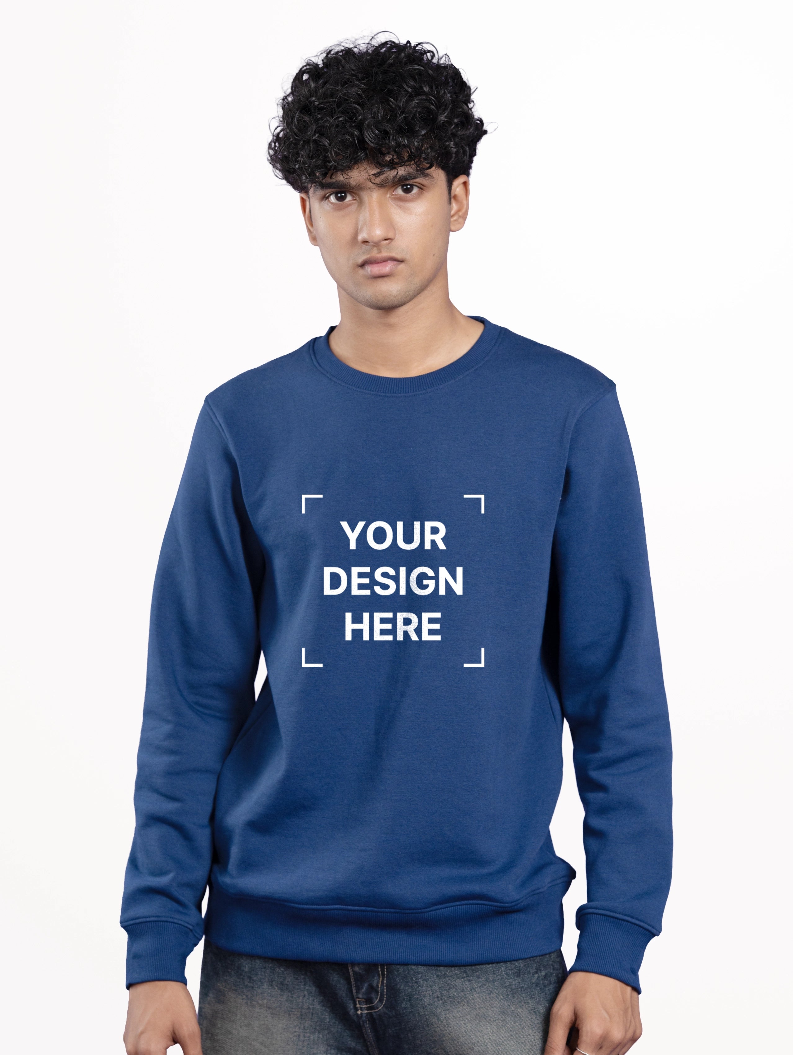 Men's Blend Sweatshirt - Navy Blue