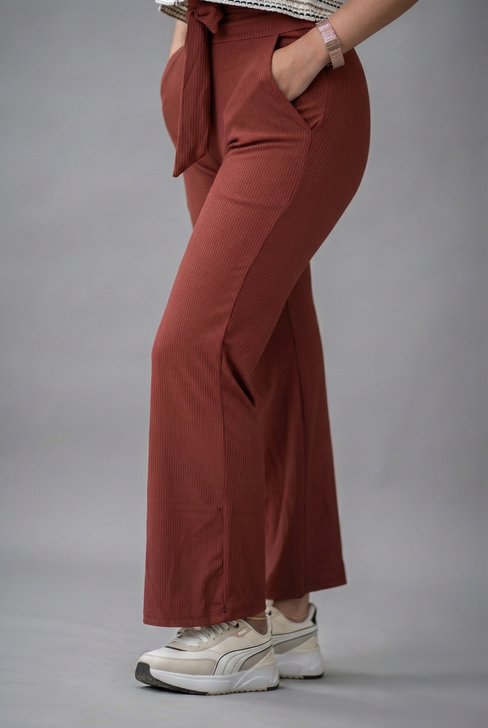 Pant With Bow - Brick Red