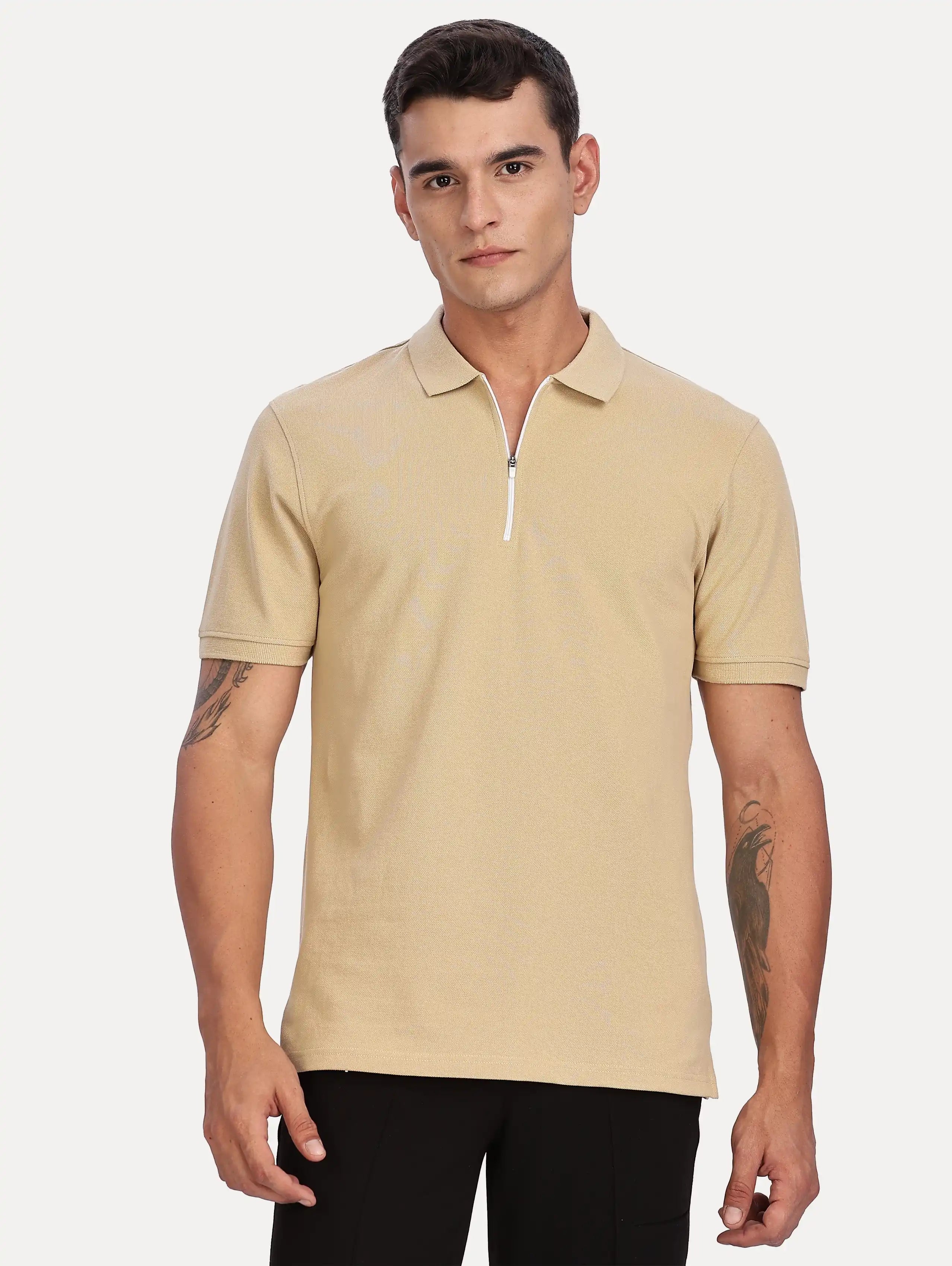 Premium Cotton Polo Zipper