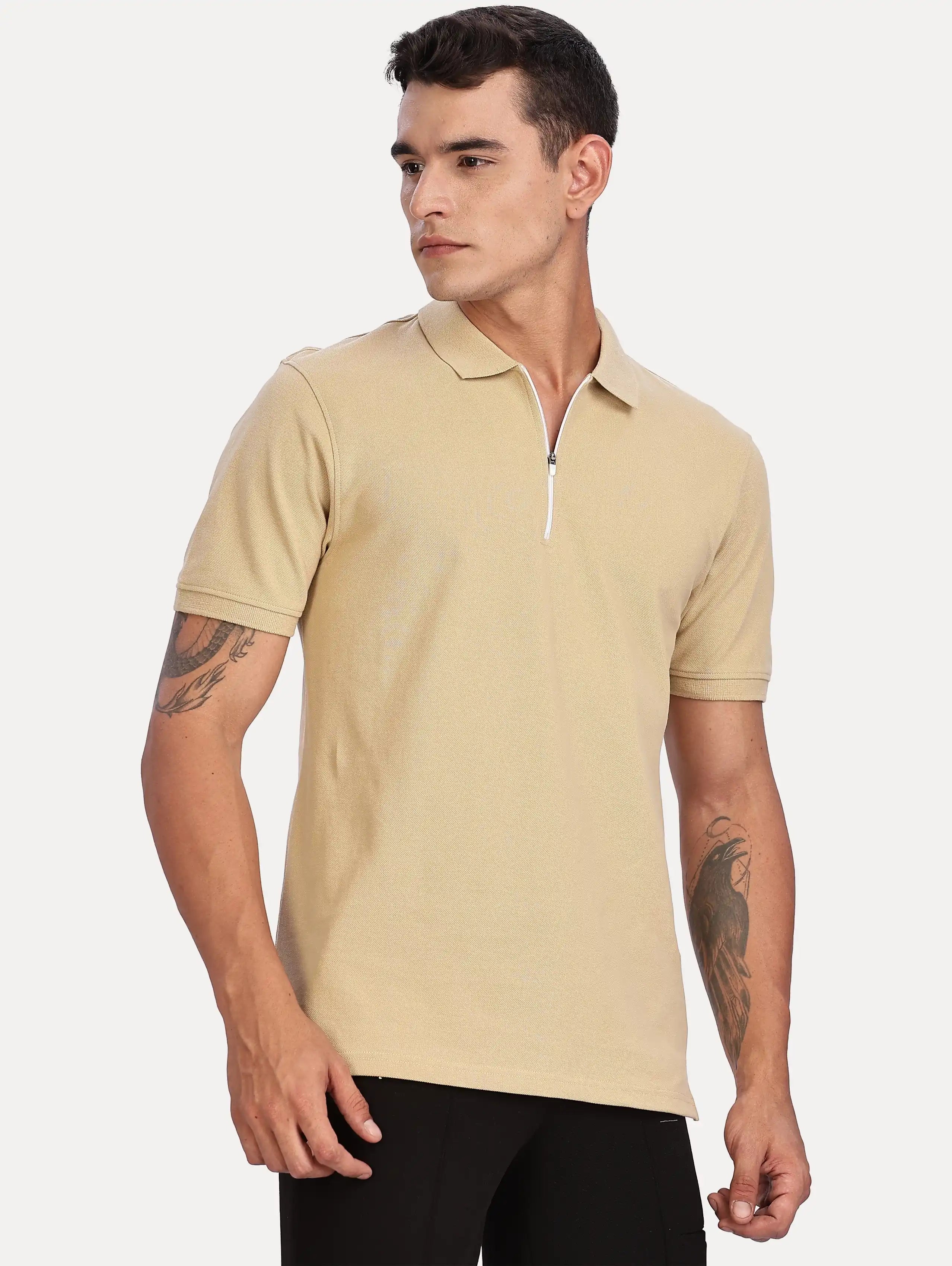 Custom Men’s Classic Zipper Polo - Skin