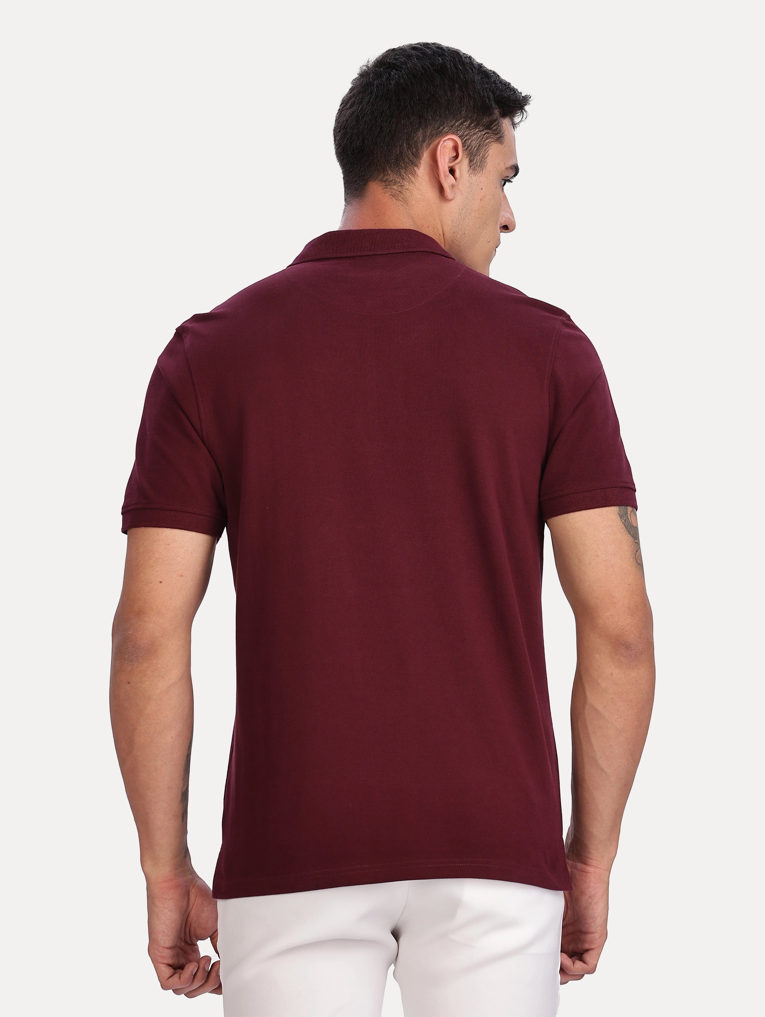 Custom Men’s Classic Zipper Polo - Wine