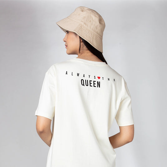Always the Queen Women's Oversized Graphic Printed T-Shirt