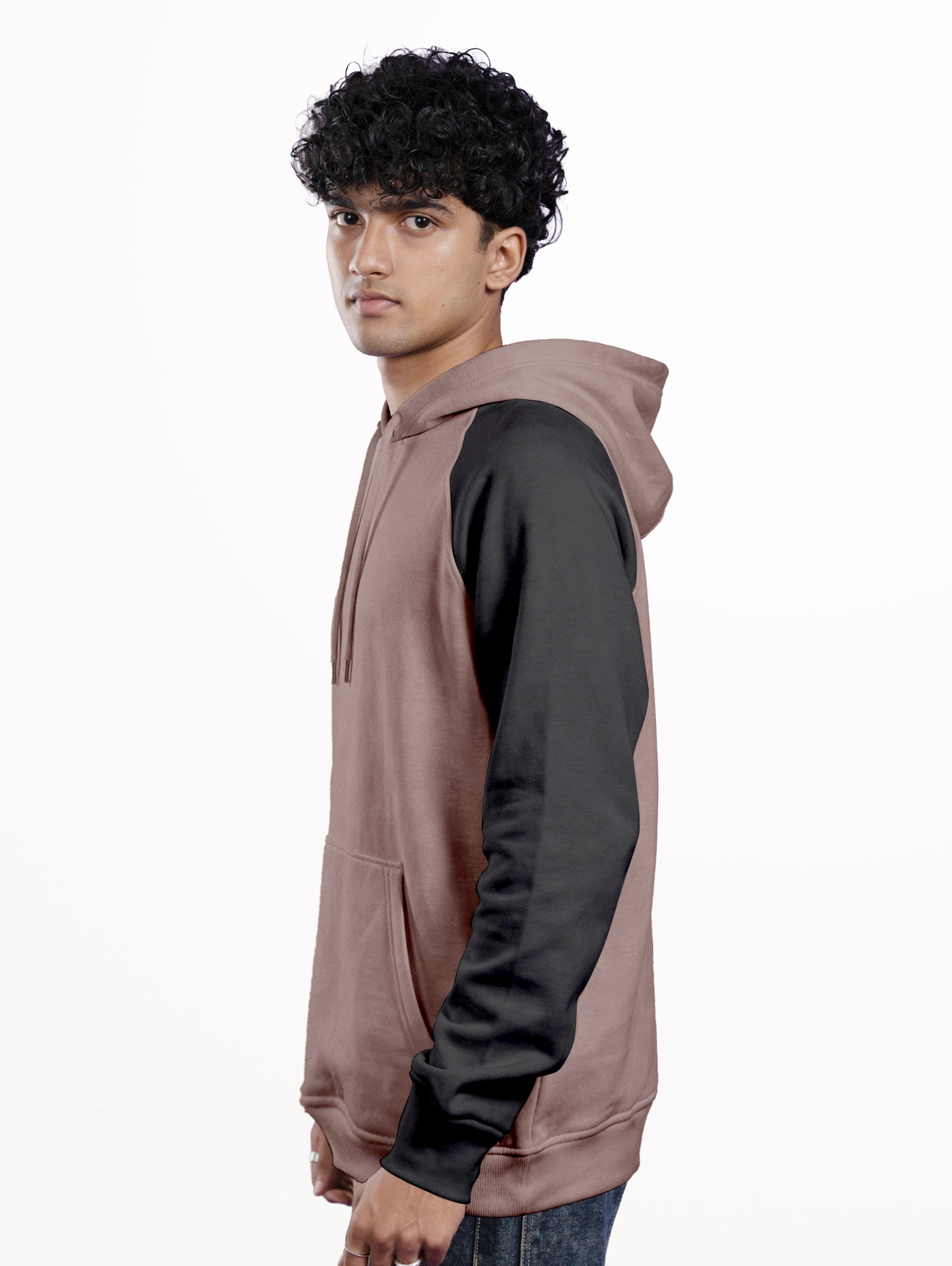 Raglan Sleeve Oversized Blend Pullover Hoodie - Orchid