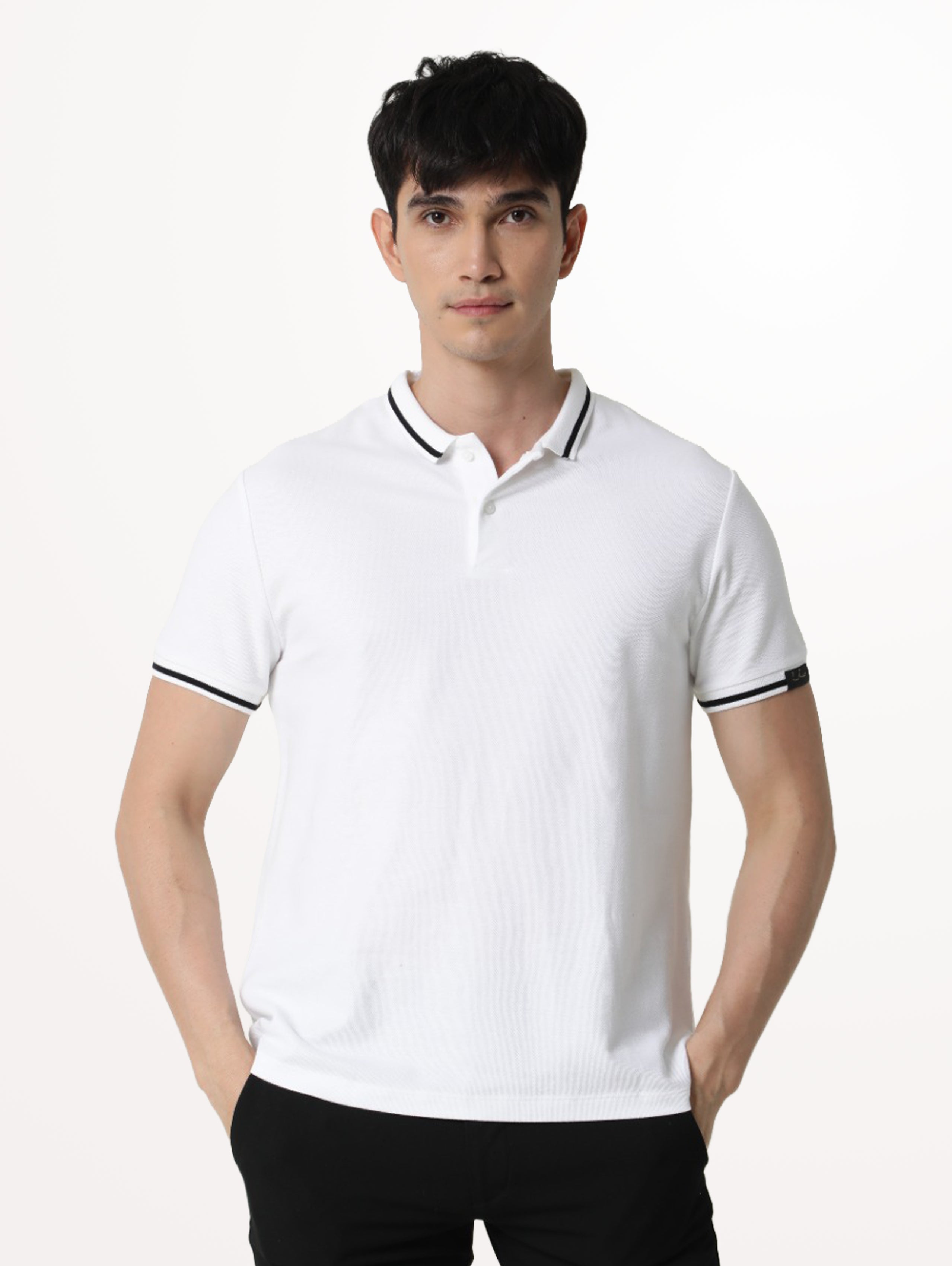 Rare Rabbit Men Polo Tee With Tipping Polo
