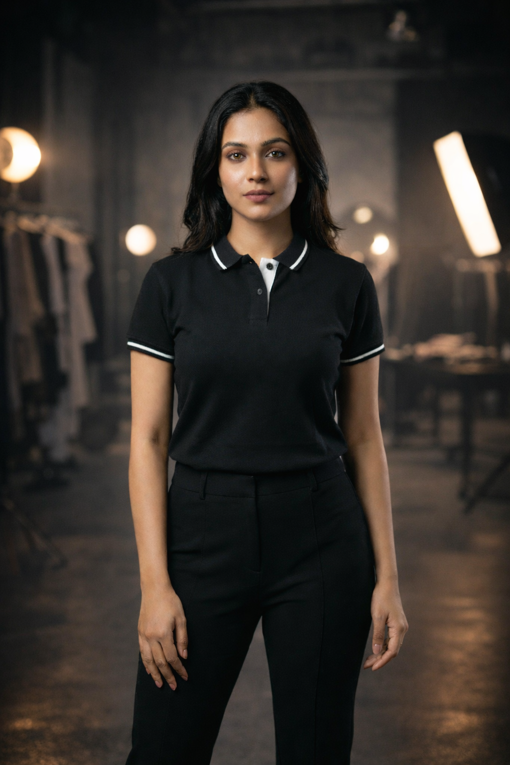 Tipped Ace Tee - Black with White