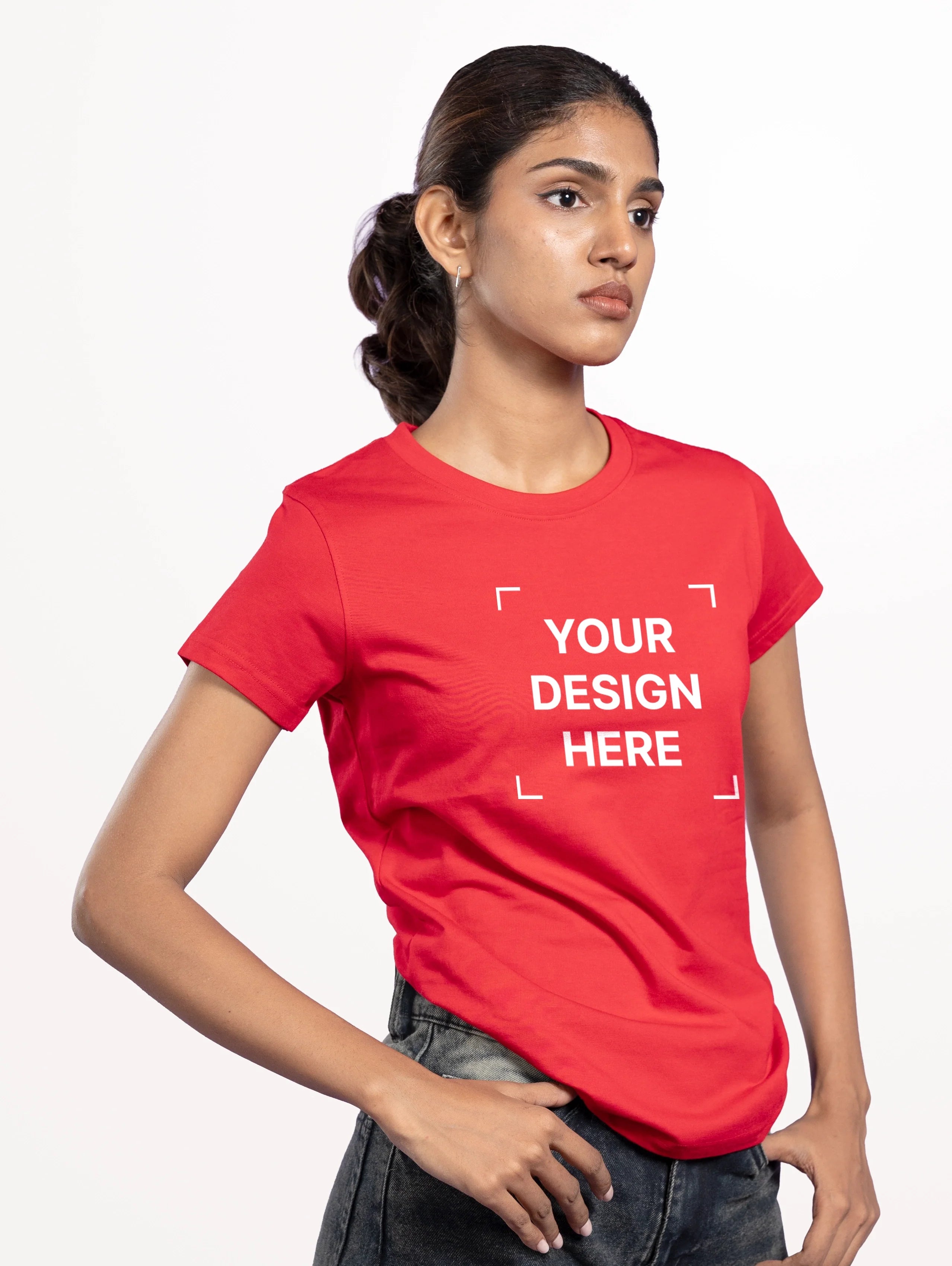 Women's Core Cotton Half Sleeve T-Shirt - Red