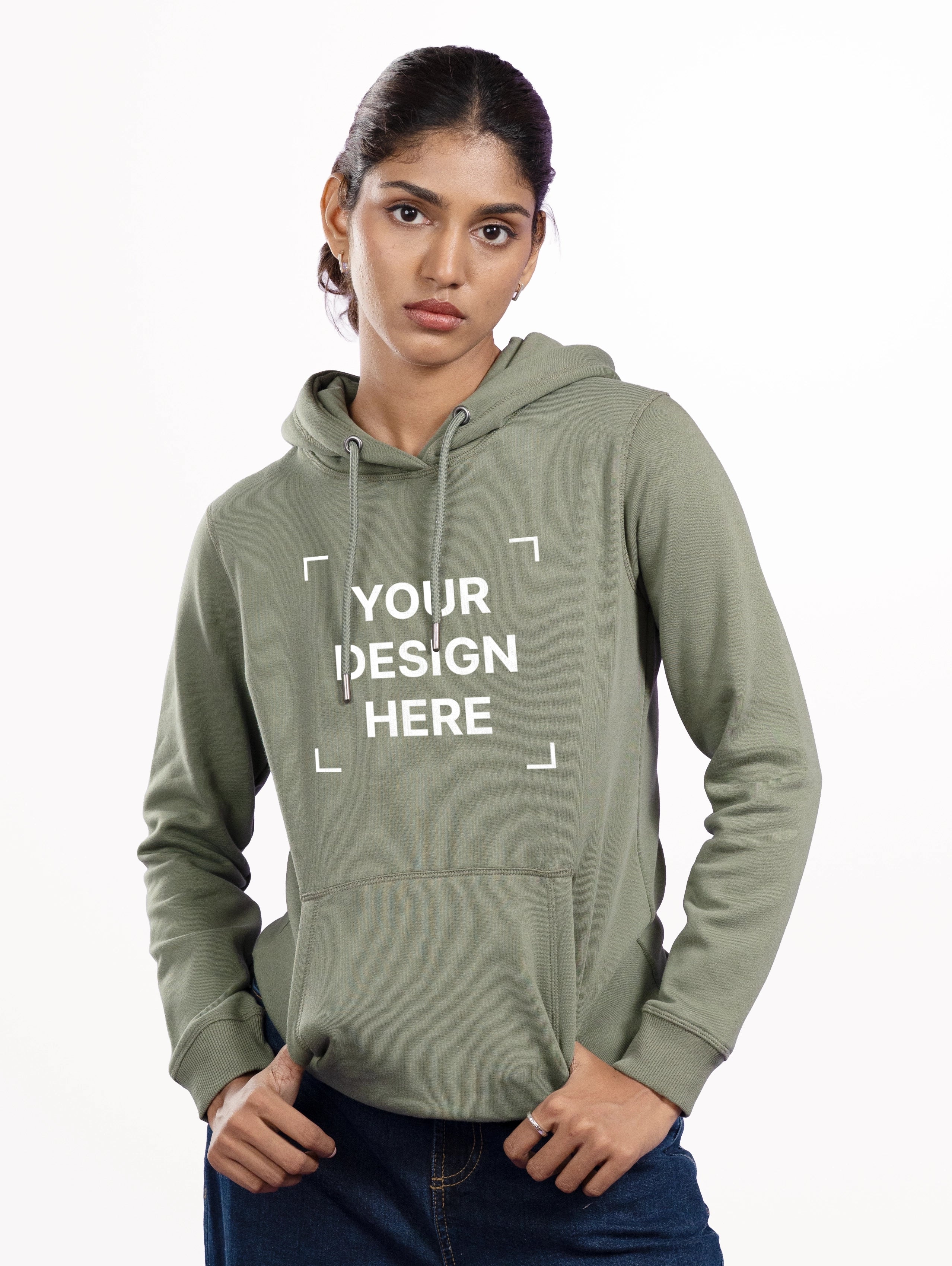 Women's Blend Pullover Hoodie - Sage Green