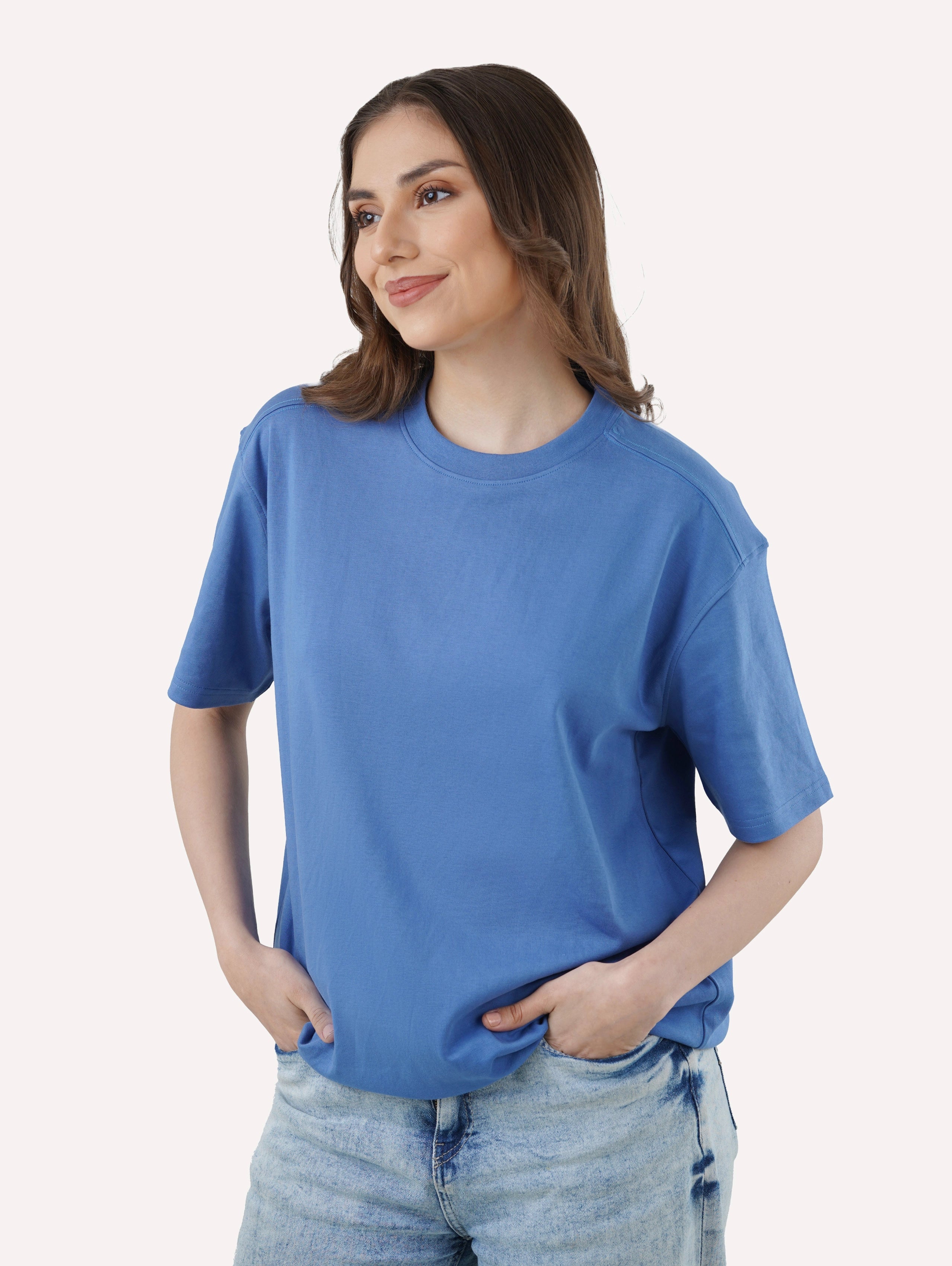 Women Oversized Tees Interlock