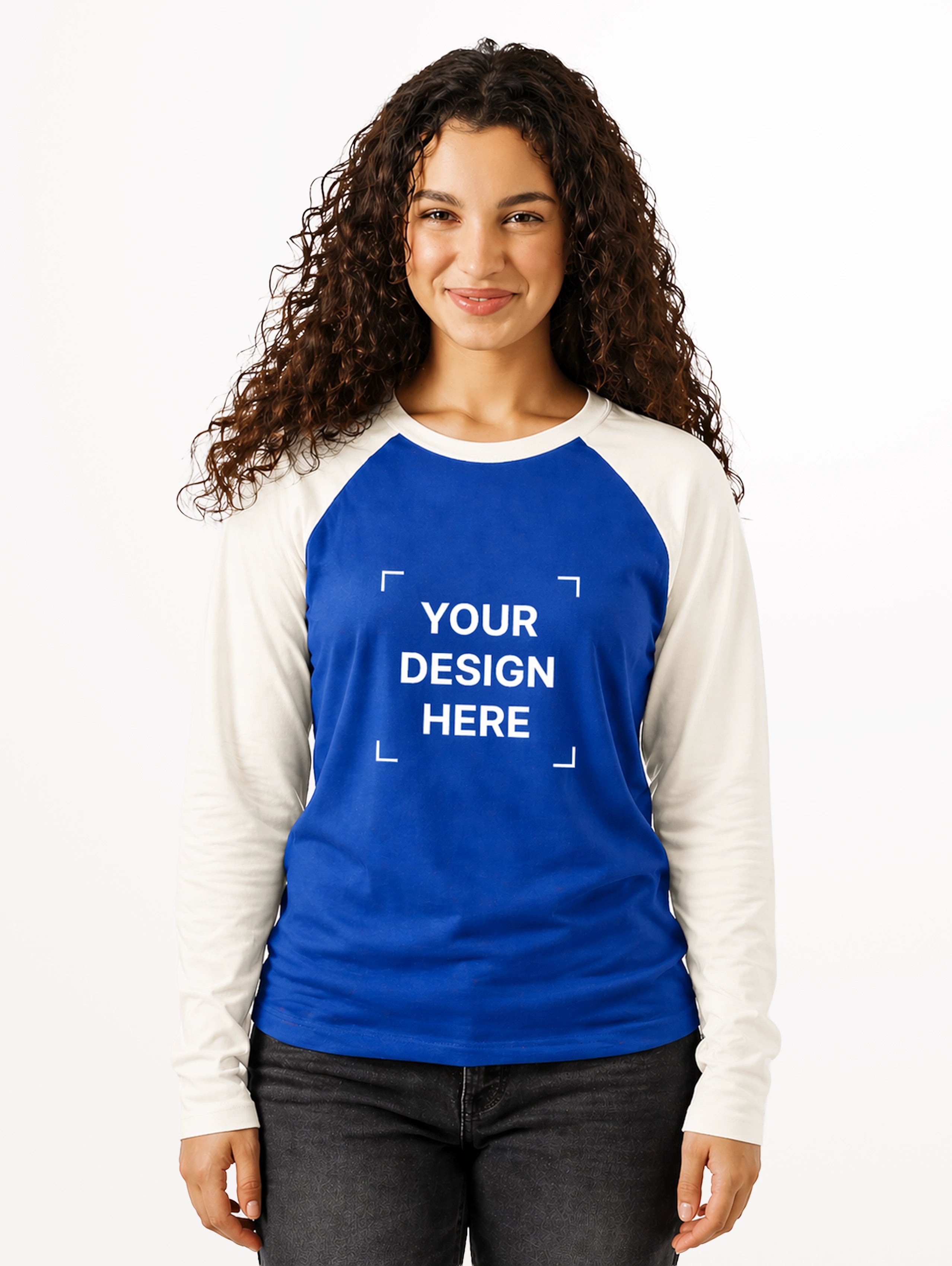 Women's Raglan Full Sleeve T-Shirt - Royal Blue