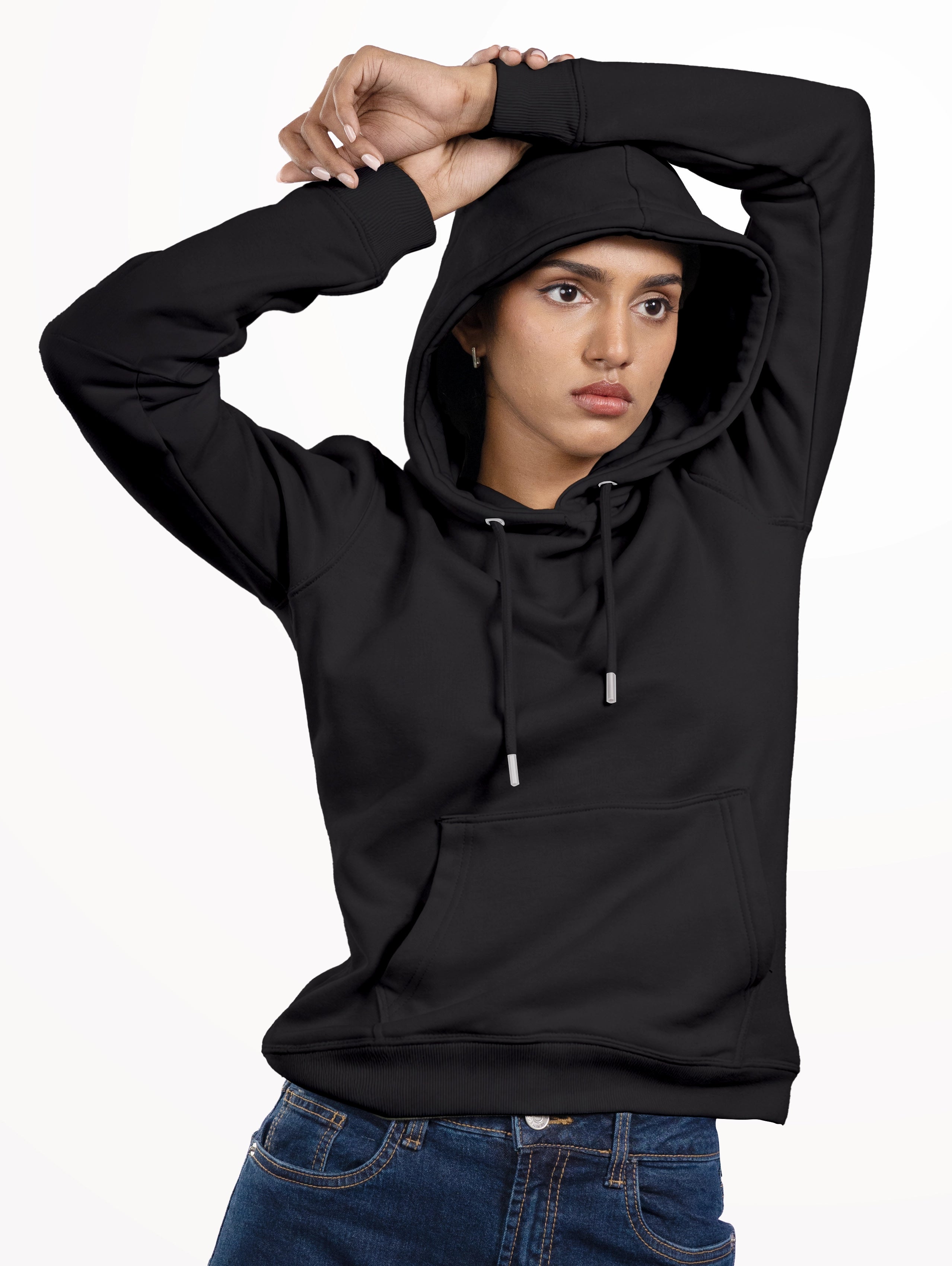 Women's Blend Pullover Hoodie - Black