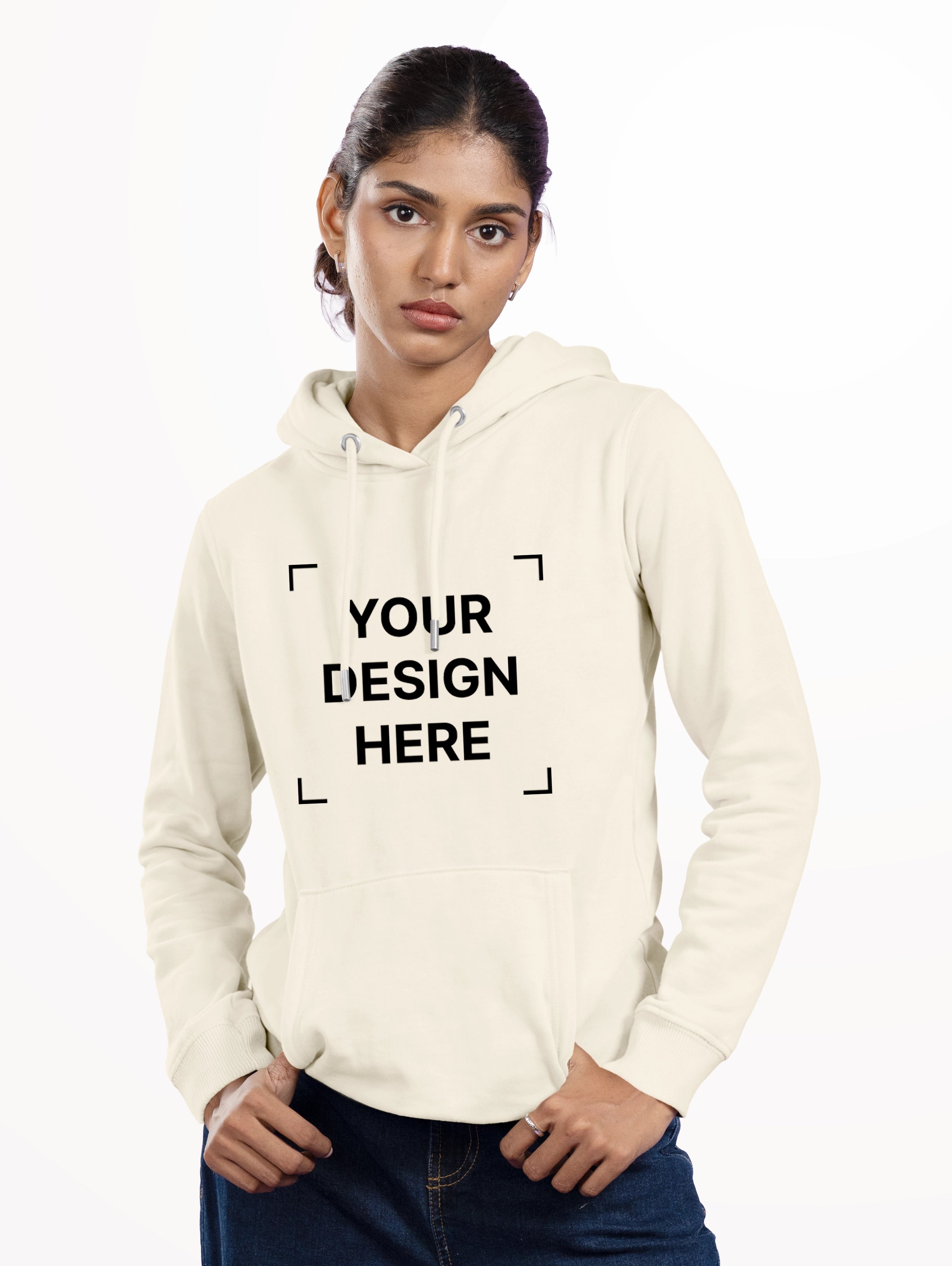 Women's Blend Pullover Hoodie - Off-White