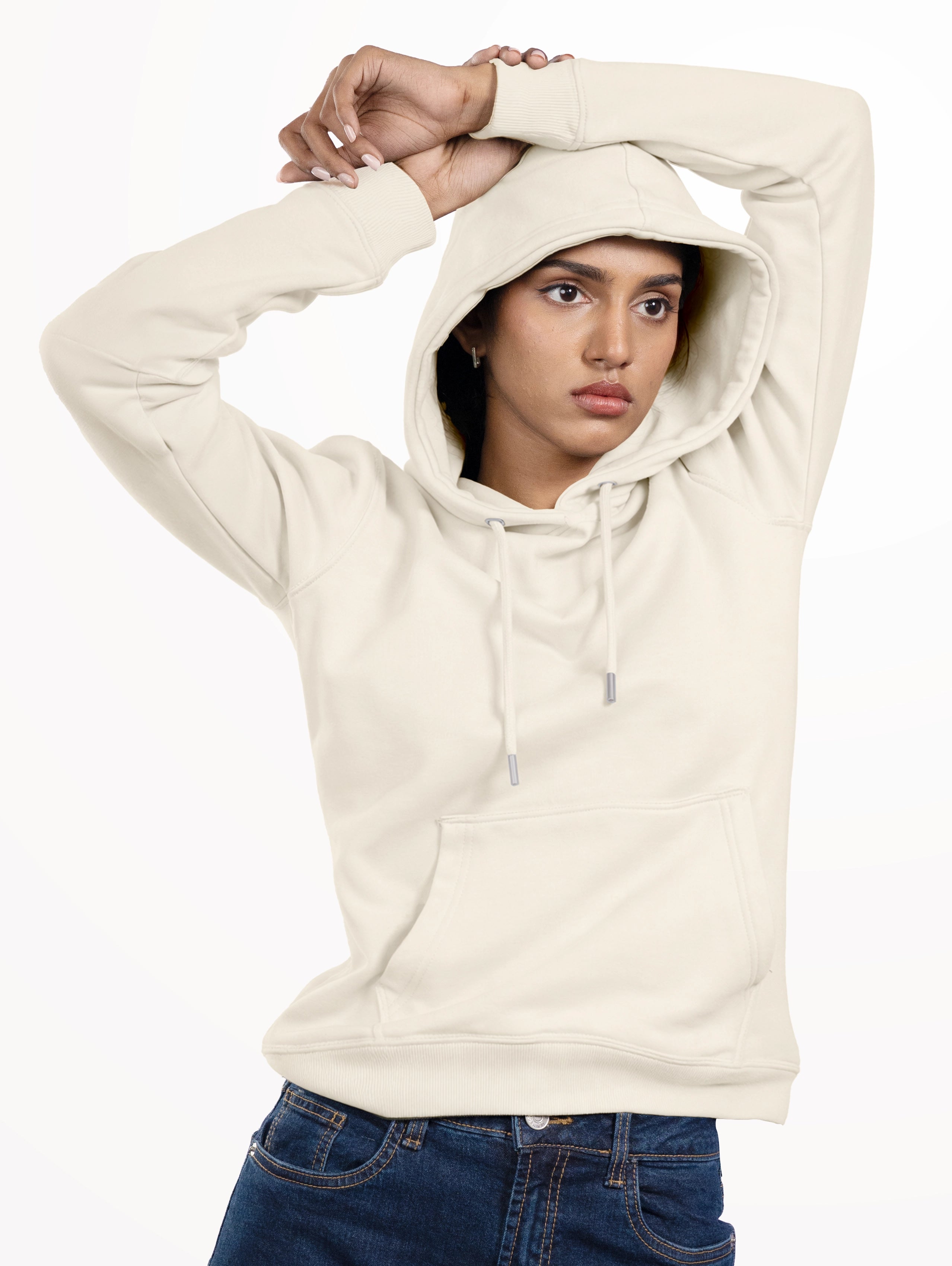 Women's Blend Pullover Hoodie - Off-White